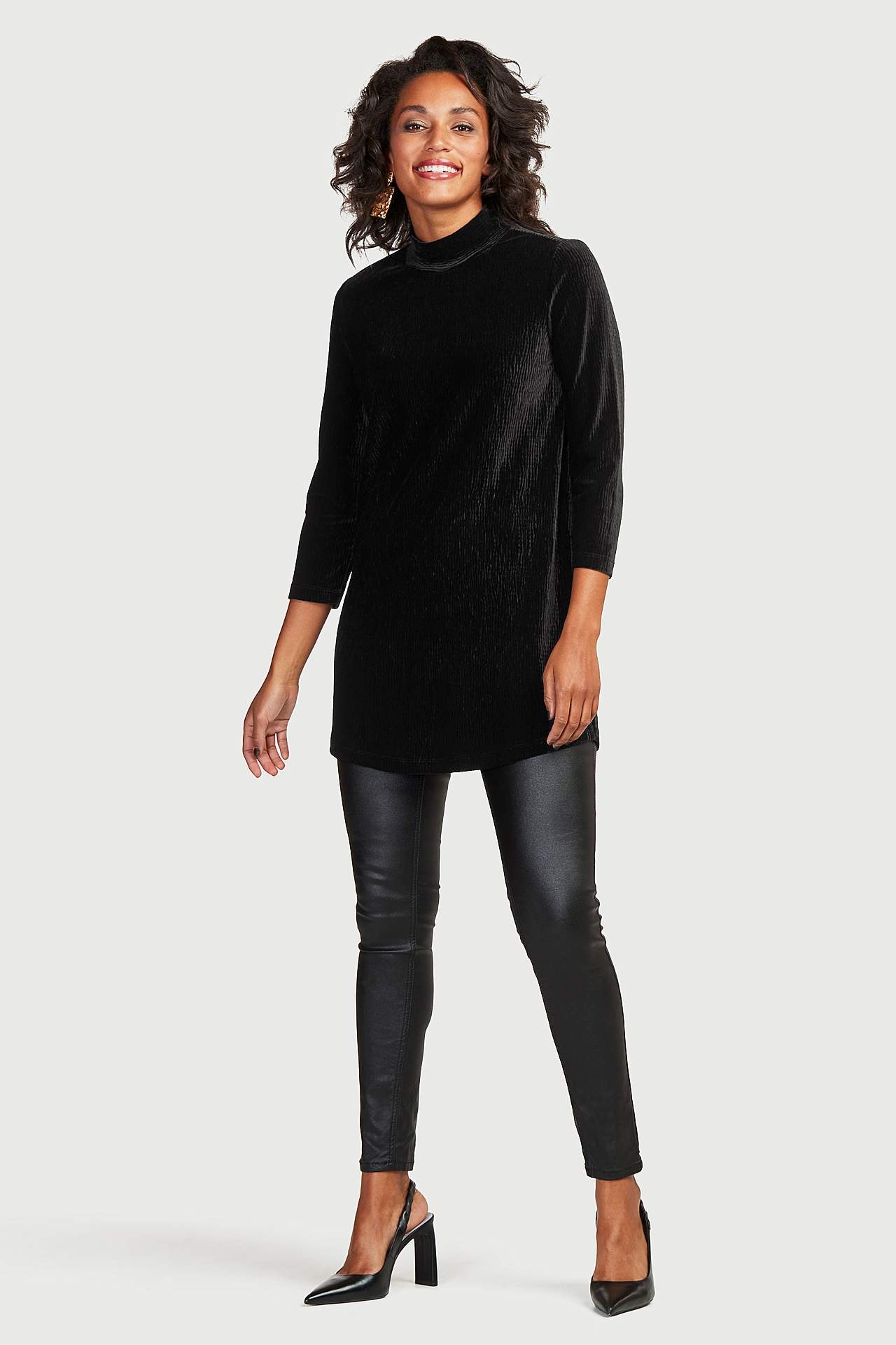 Tunika i plisserad sammet