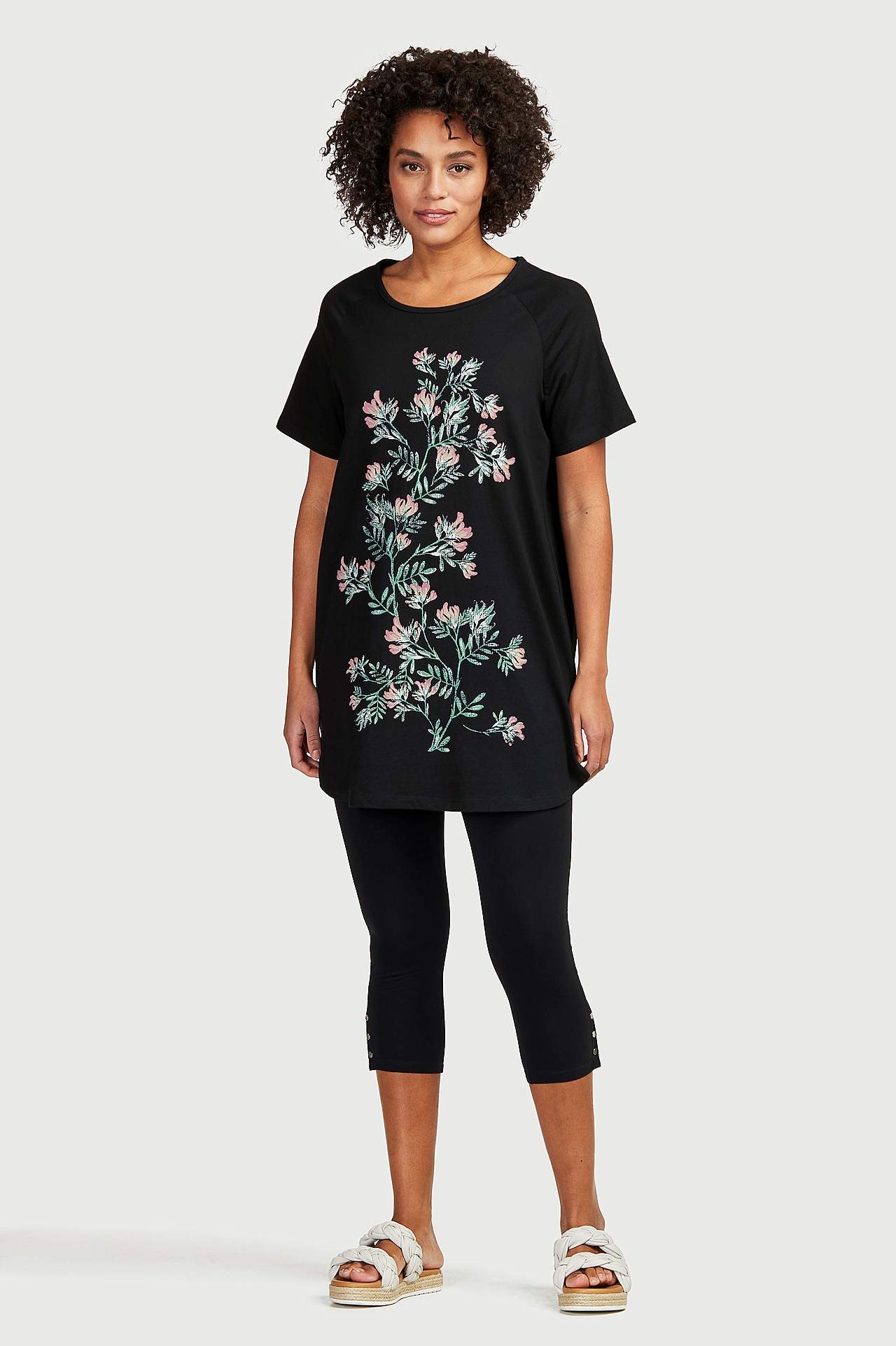 Caprileggings med fina knappdetaljer Milly 2-pack