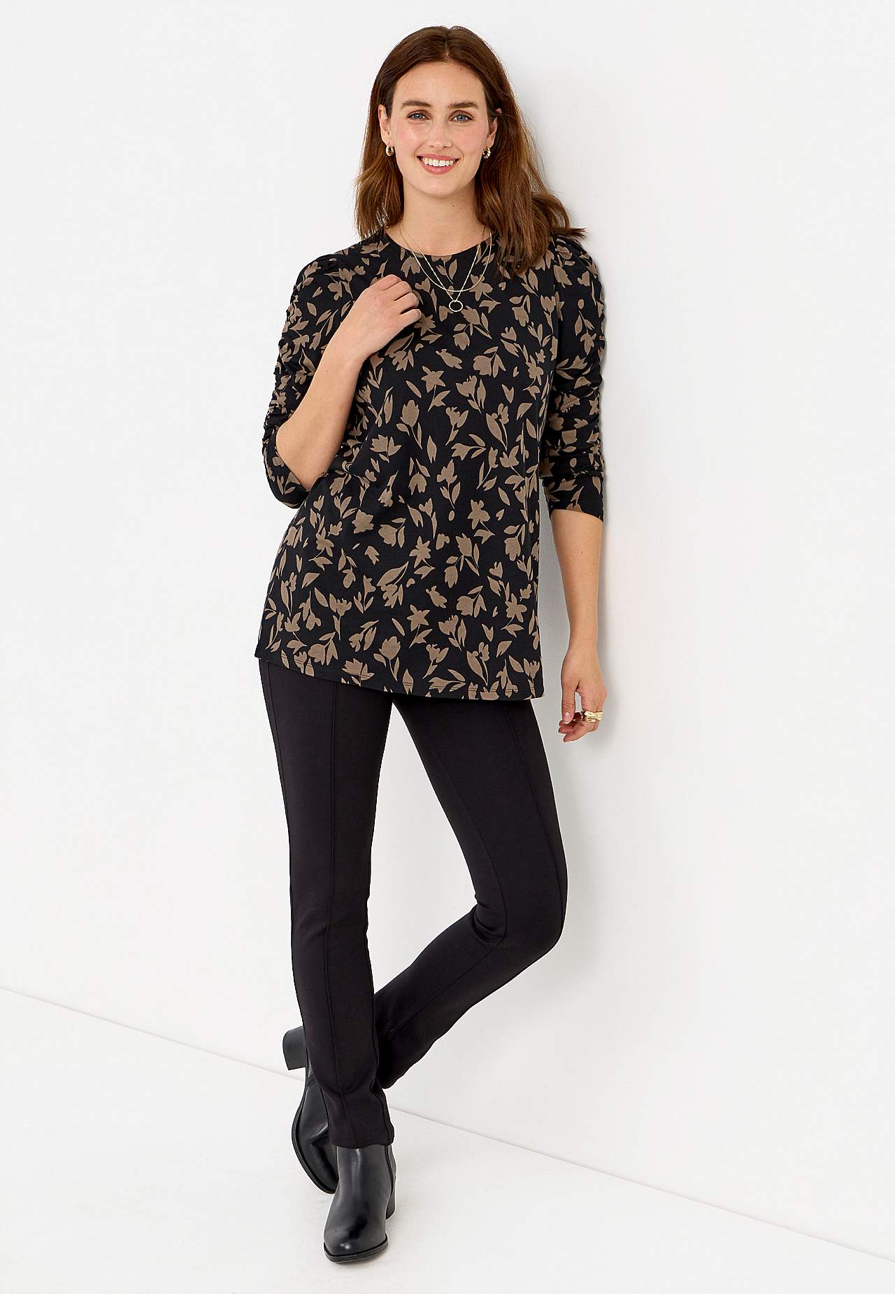 Mönstrad trikåtunika