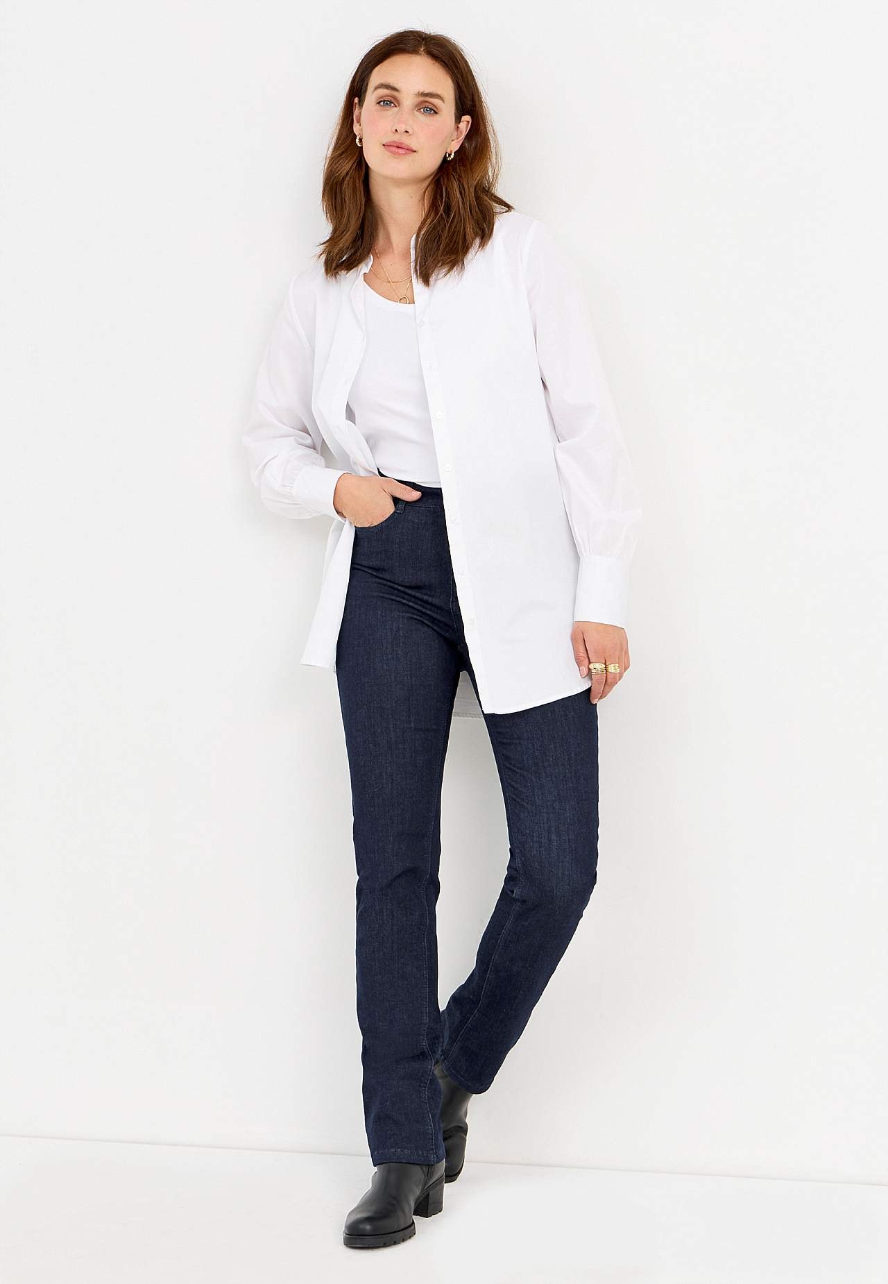 Stretchjeans med rakt ben - tre längder