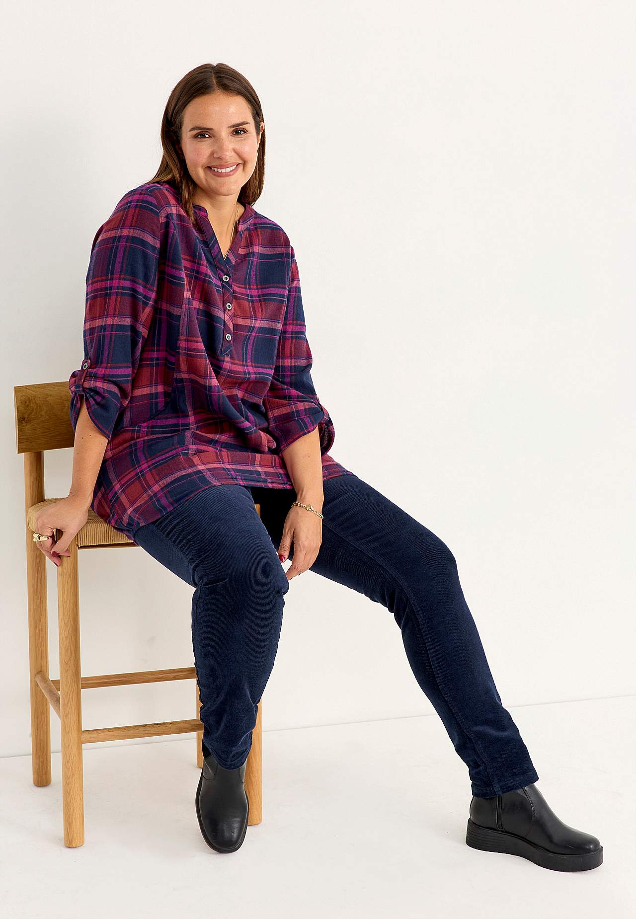 Rutig tunika i flanell