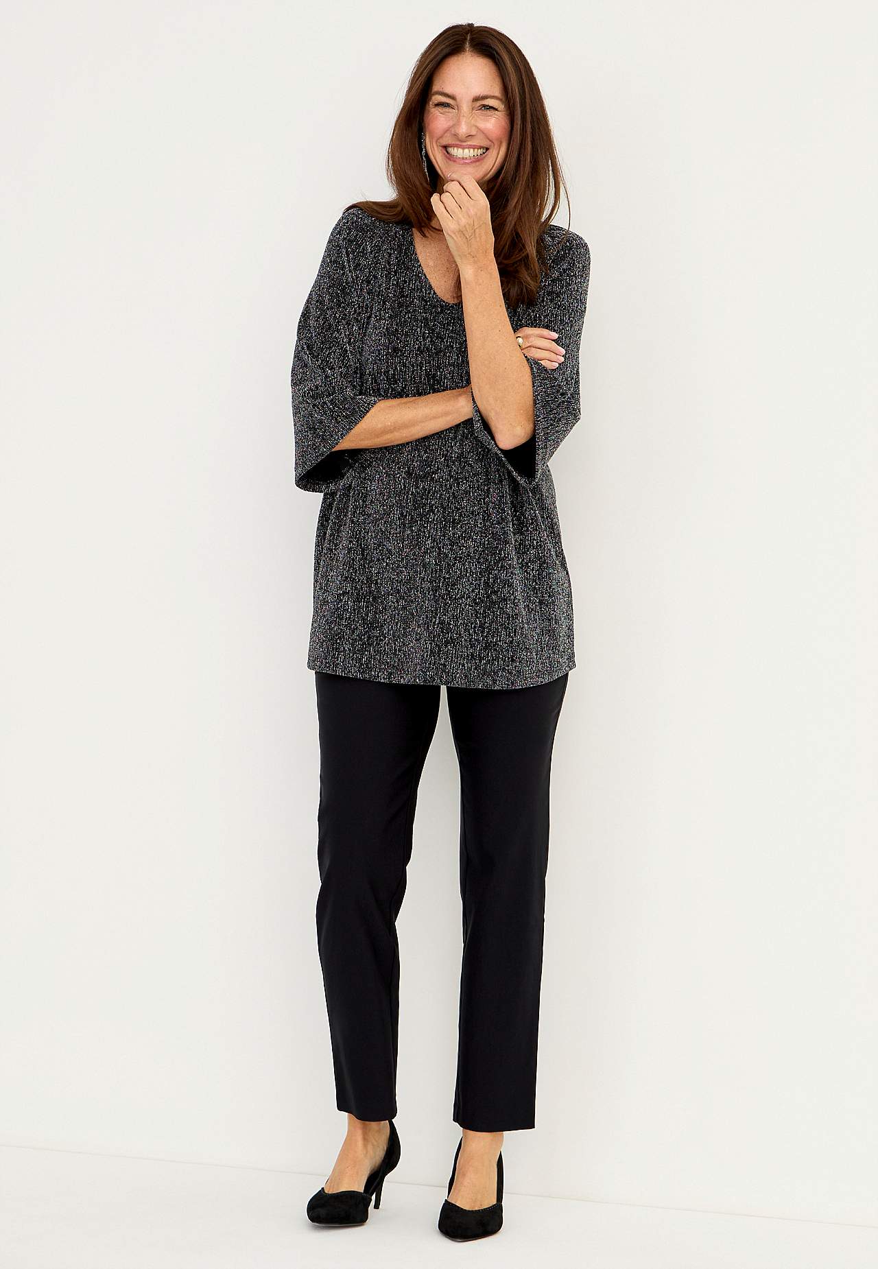 Festtunika med glittertrådar