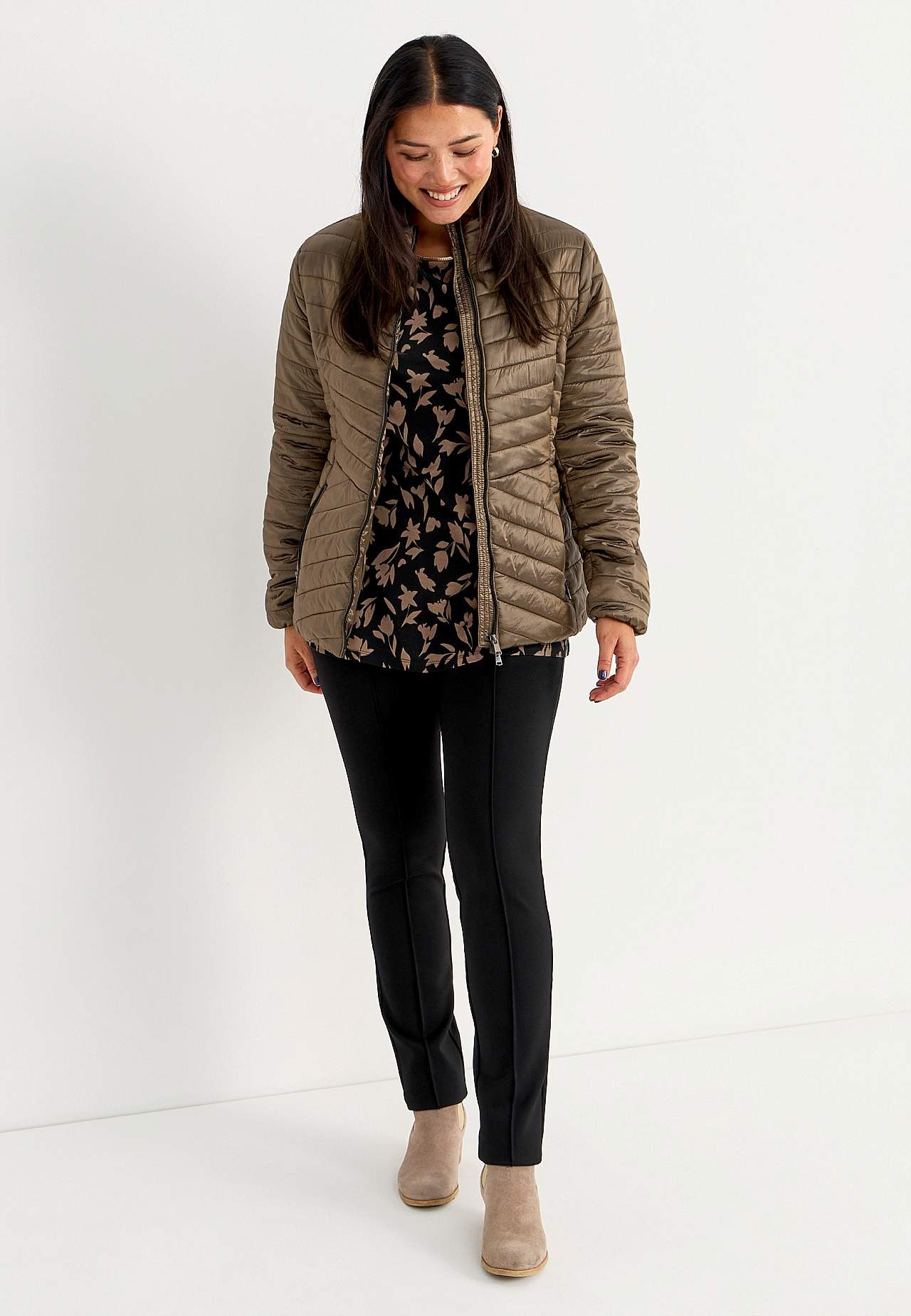 Mönstrad trikåtunika