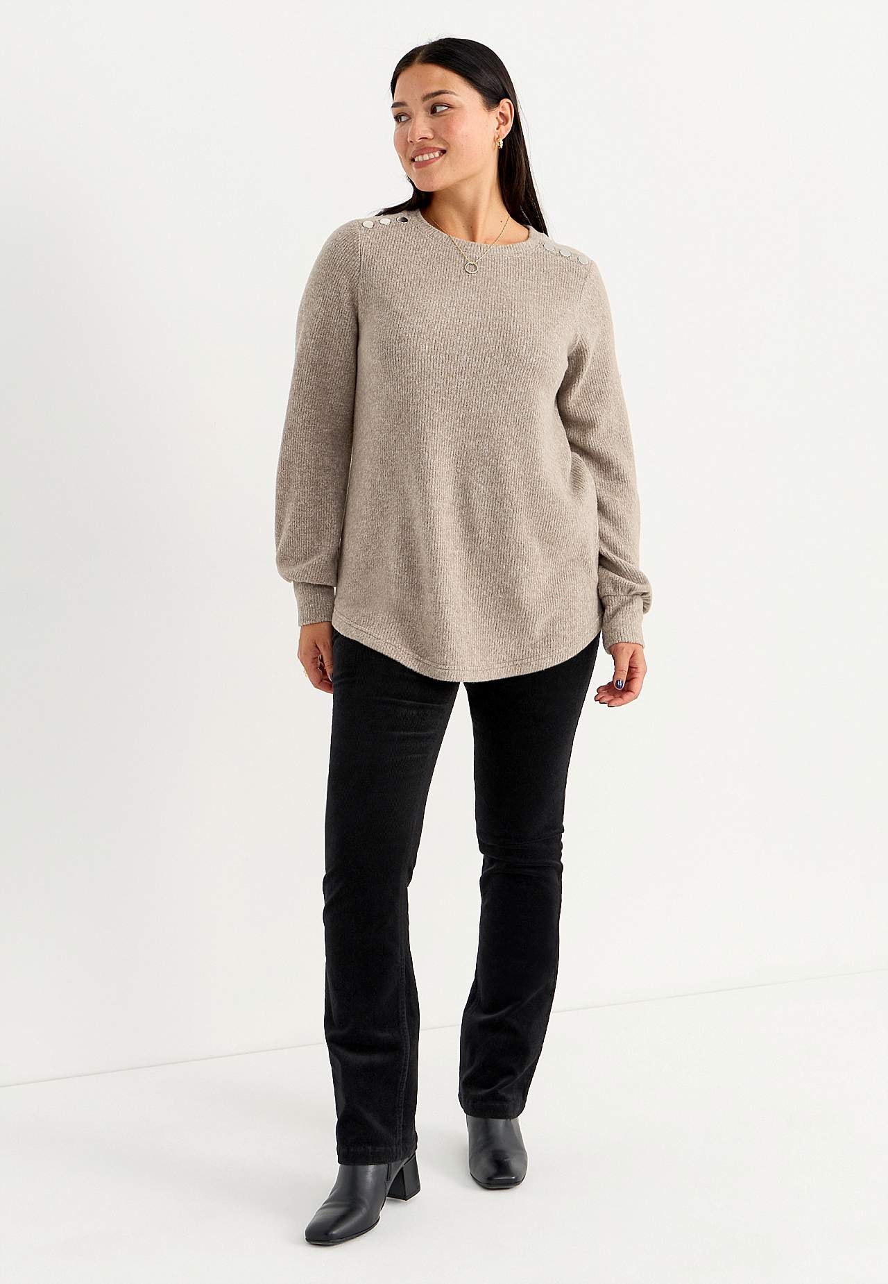 Stretchig manchesterbyxa