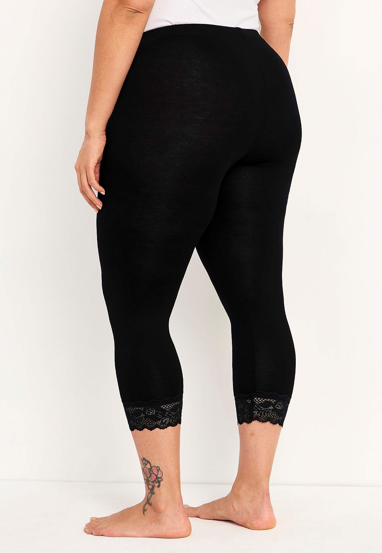 Caprileggings med spets susanne