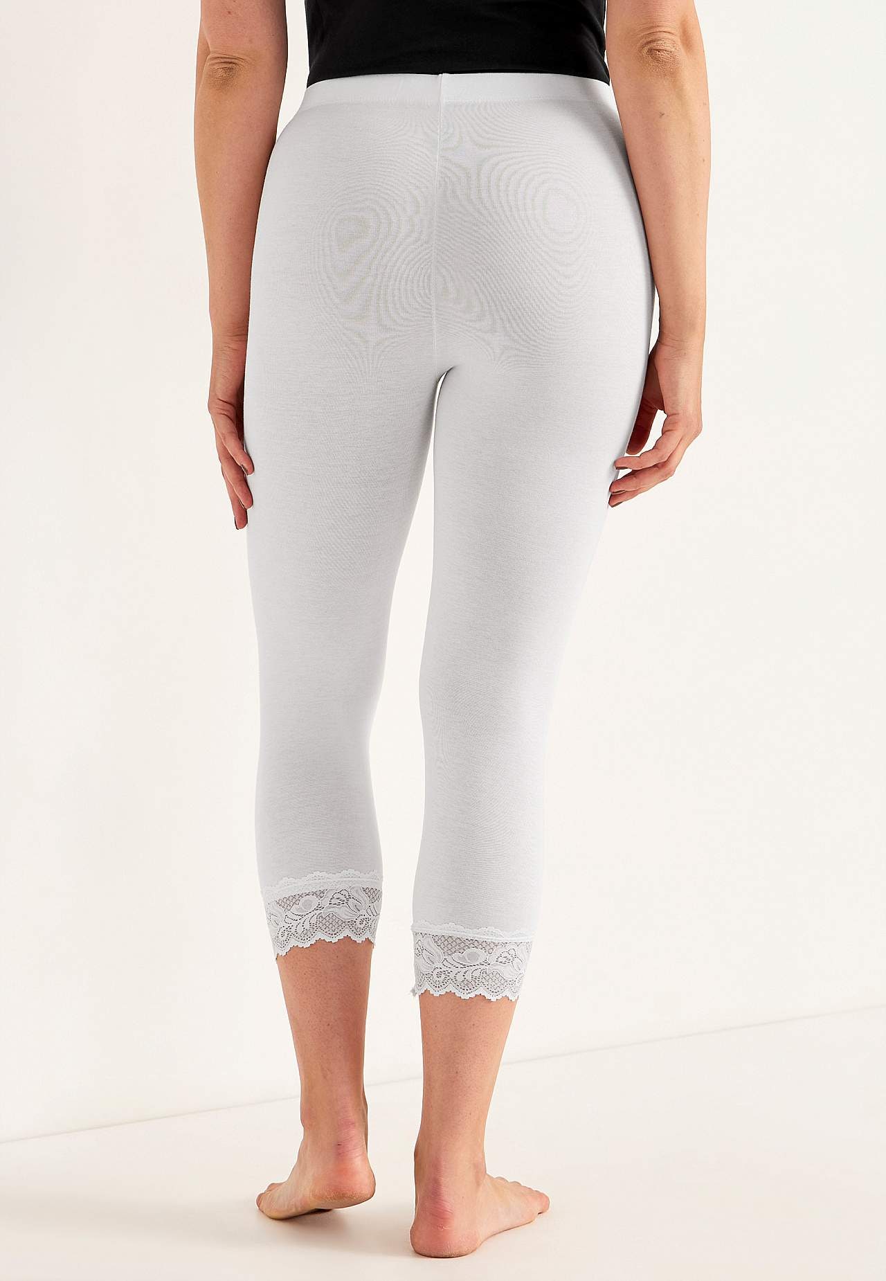 Caprileggings med spets susanne