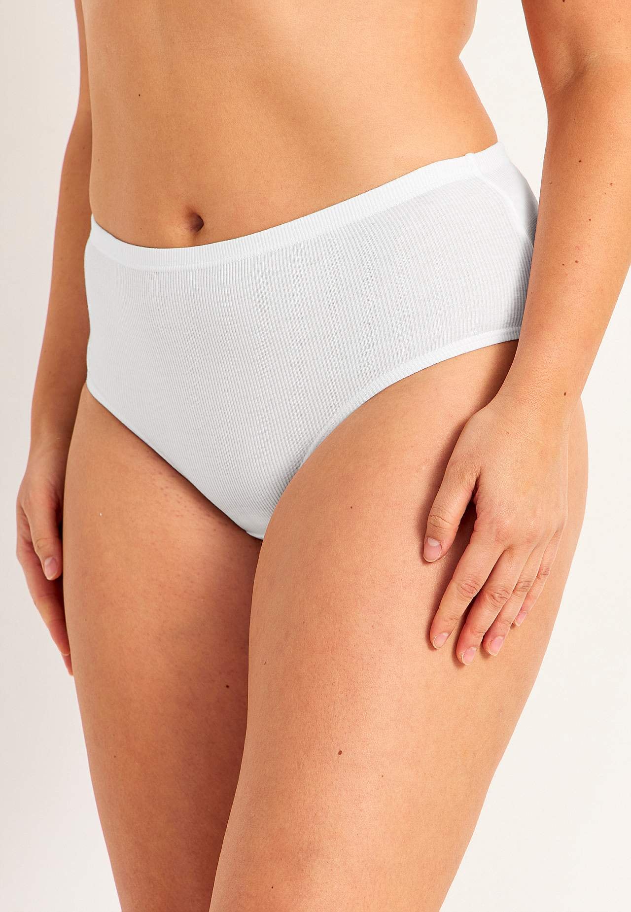 Ribbad trosa i bomull Lisa 6-pack