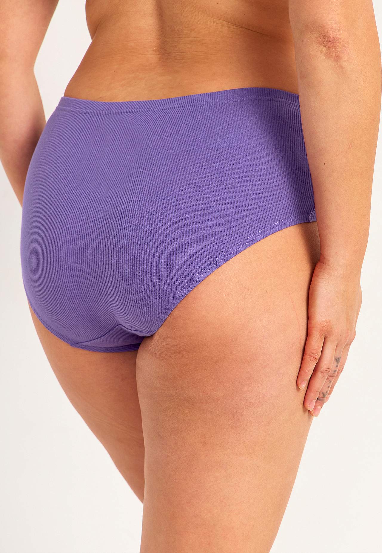 Ribbad trosa i bomull Lisa 6-pack