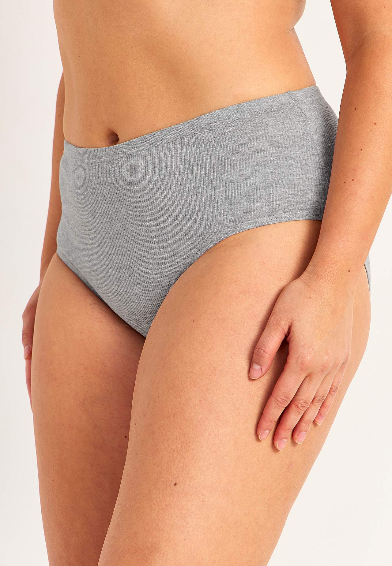 Ribbad trosa i bomull Lisa 6-pack