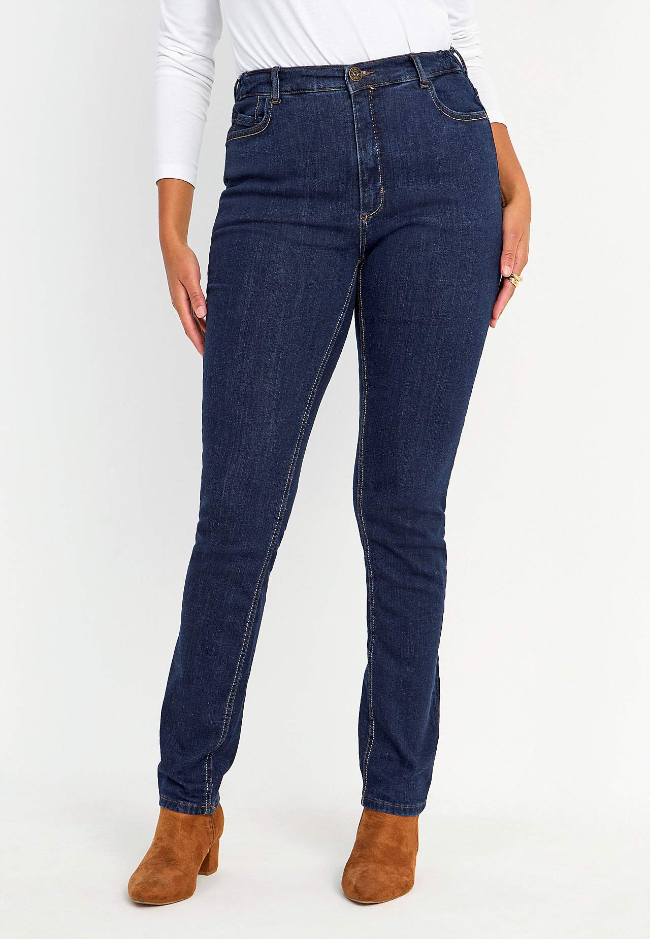 Jeans med resår i sidorna