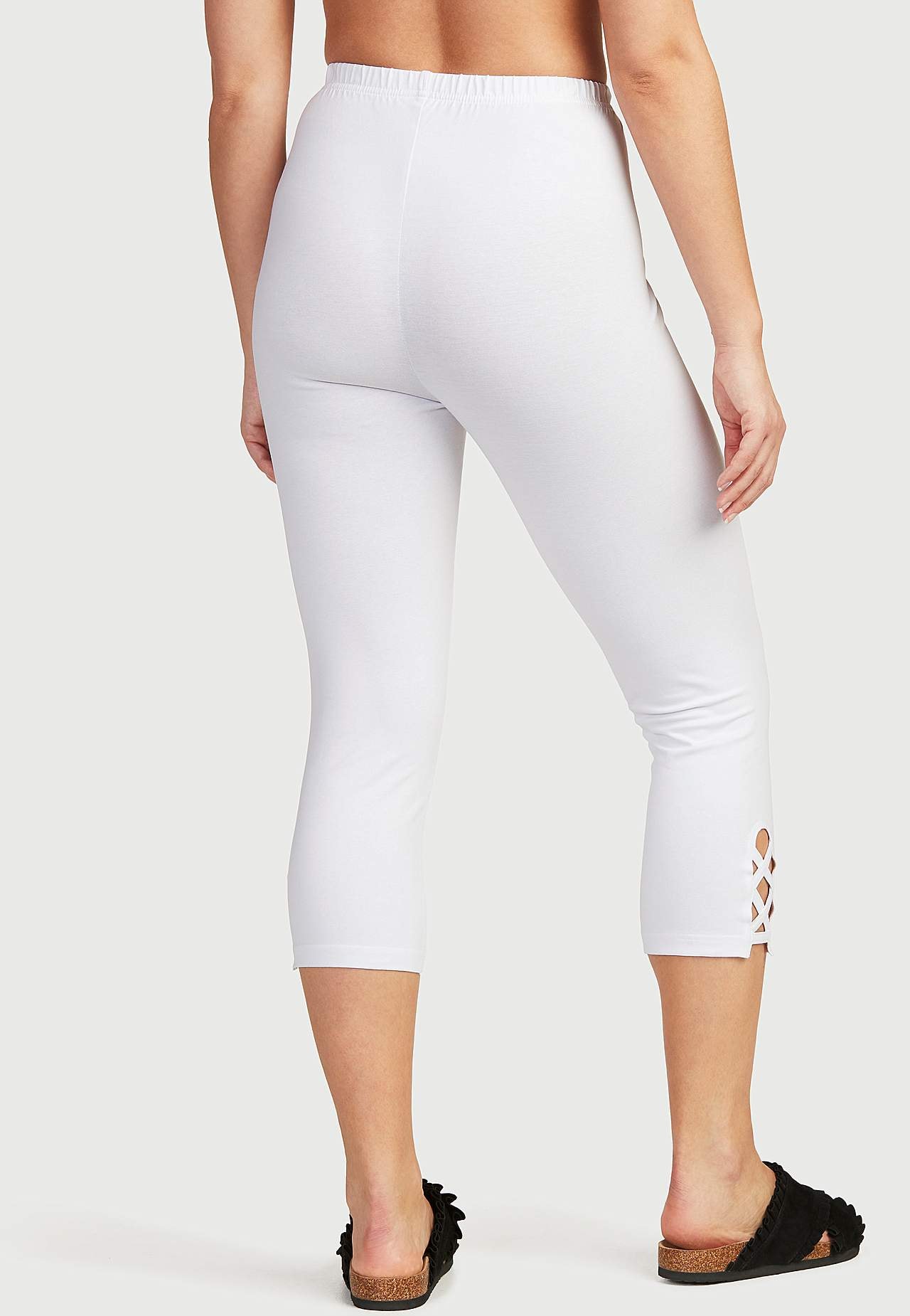 Caprileggings med fina detaljer 2-pack