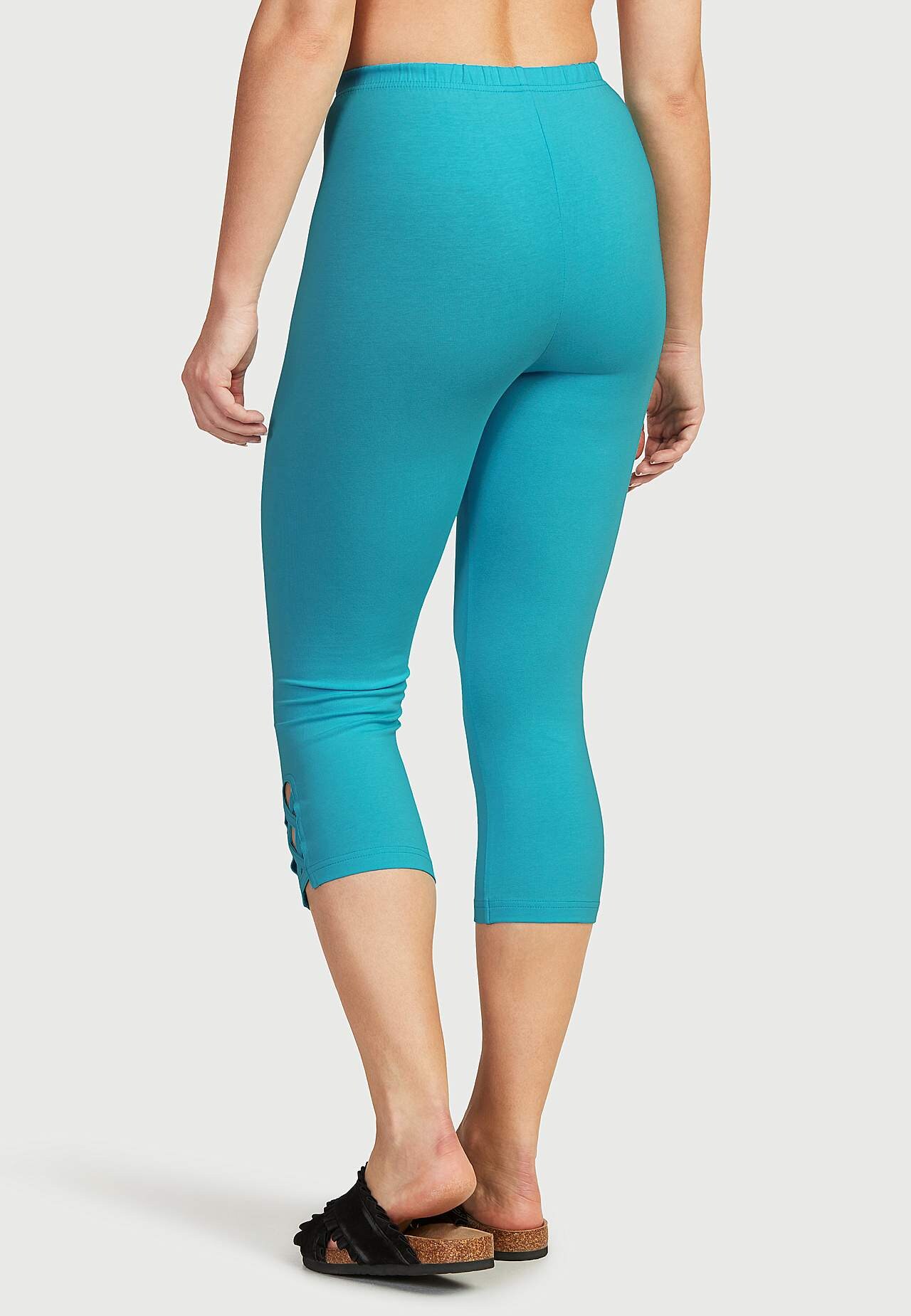 Caprileggings med fina detaljer 2-pack