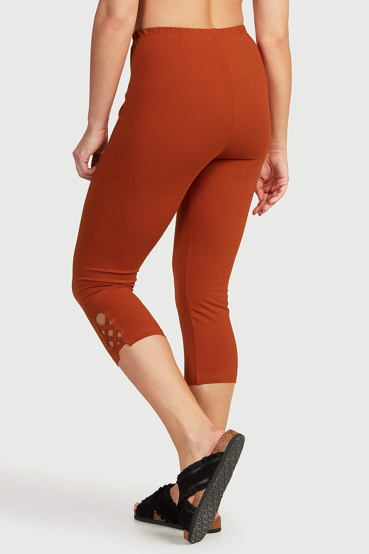 Caprileggings med fina detaljer 2-pack