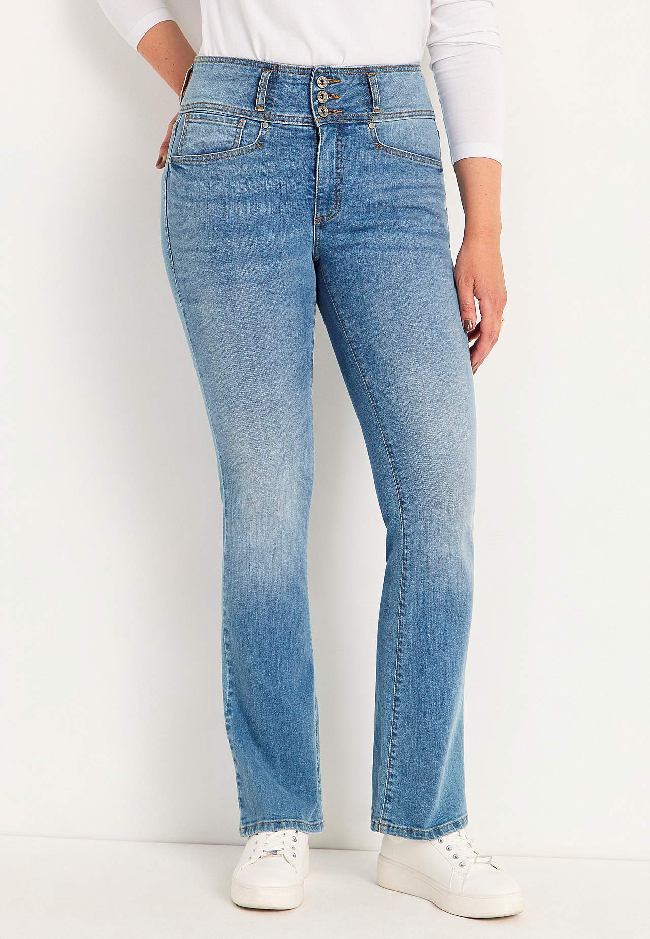 Bootcut jeans med hög midja