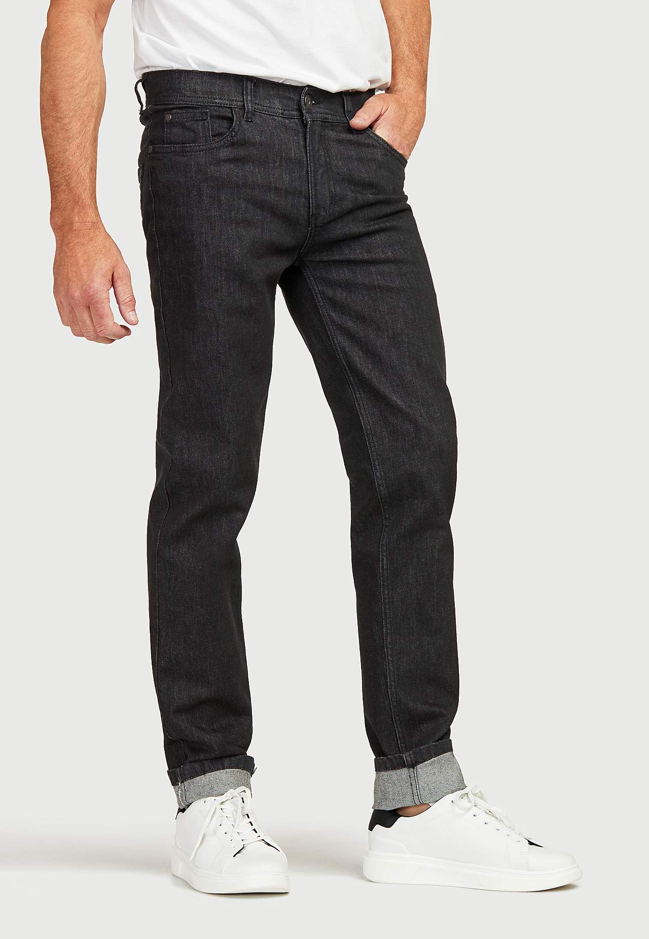 Raka jeans med stretch