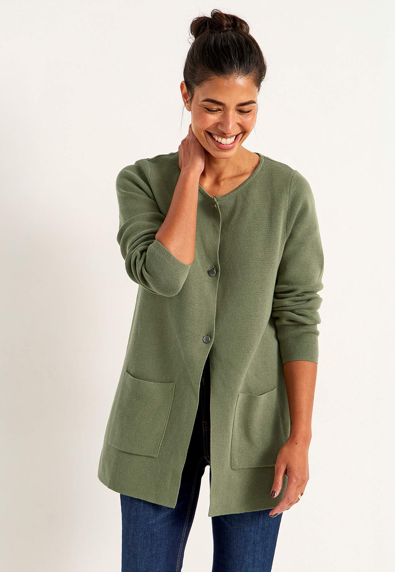 Cardigan i bomull