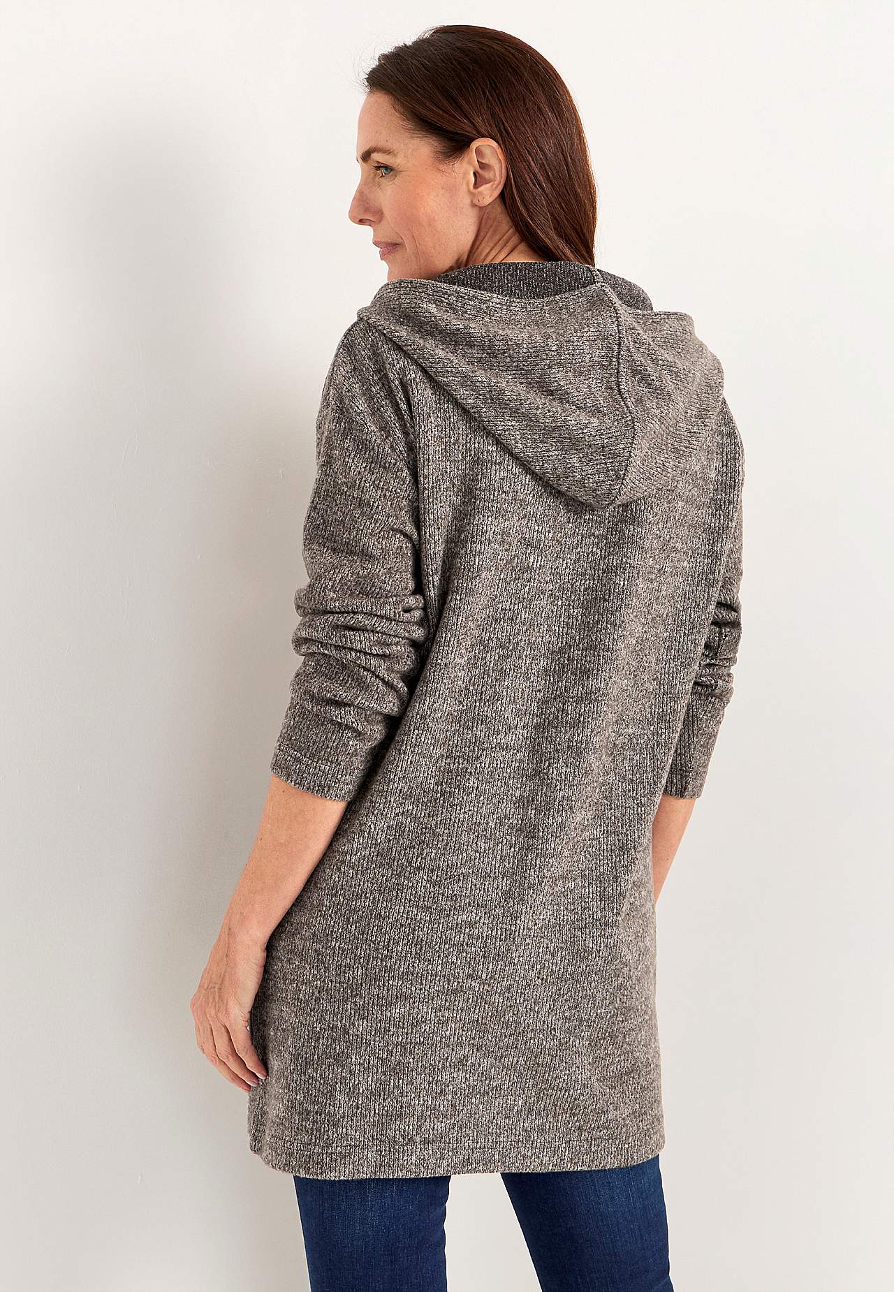 Supermjuk lång cardigan med fickor