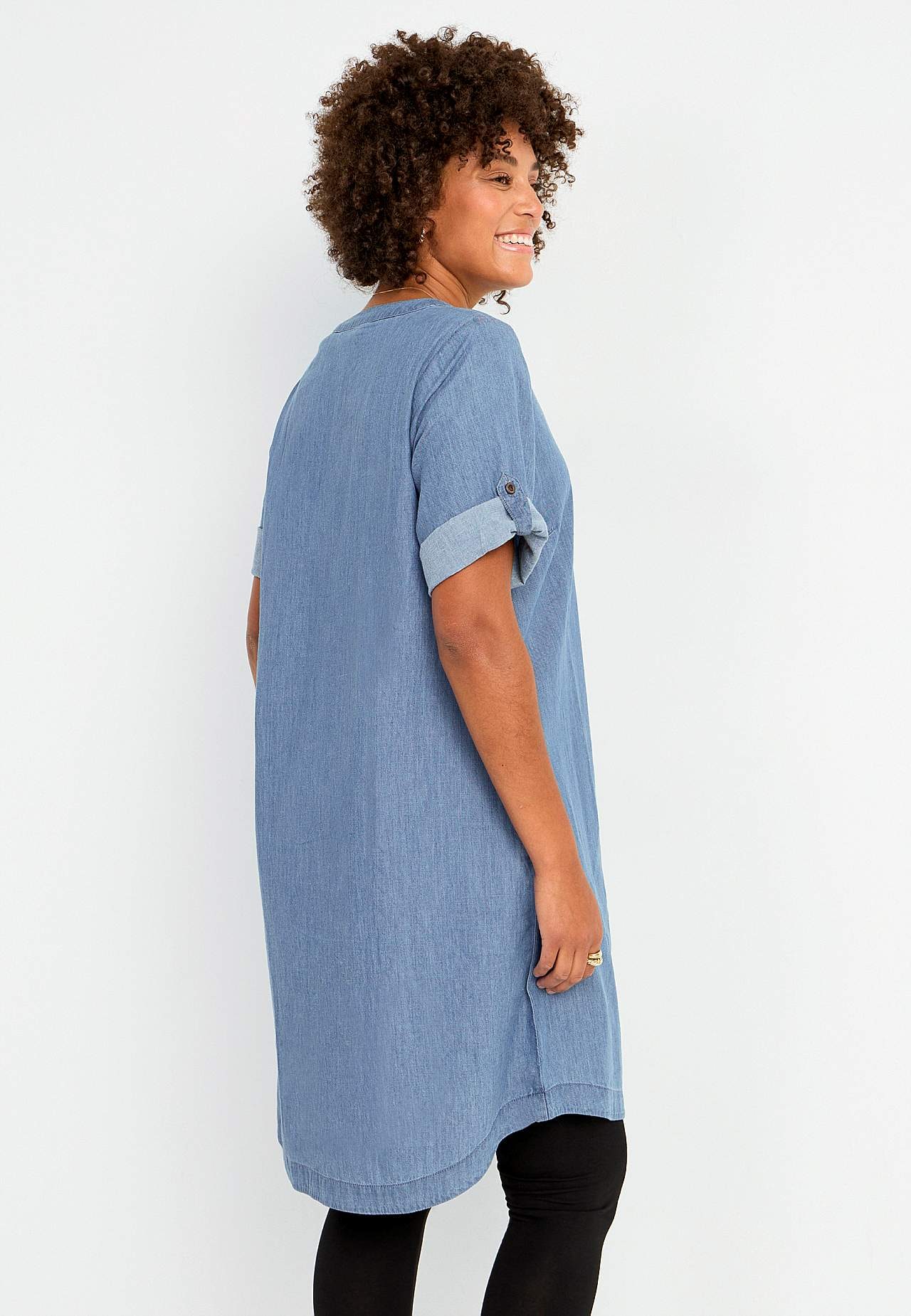 Jeansklänning i mjuktvättad denim