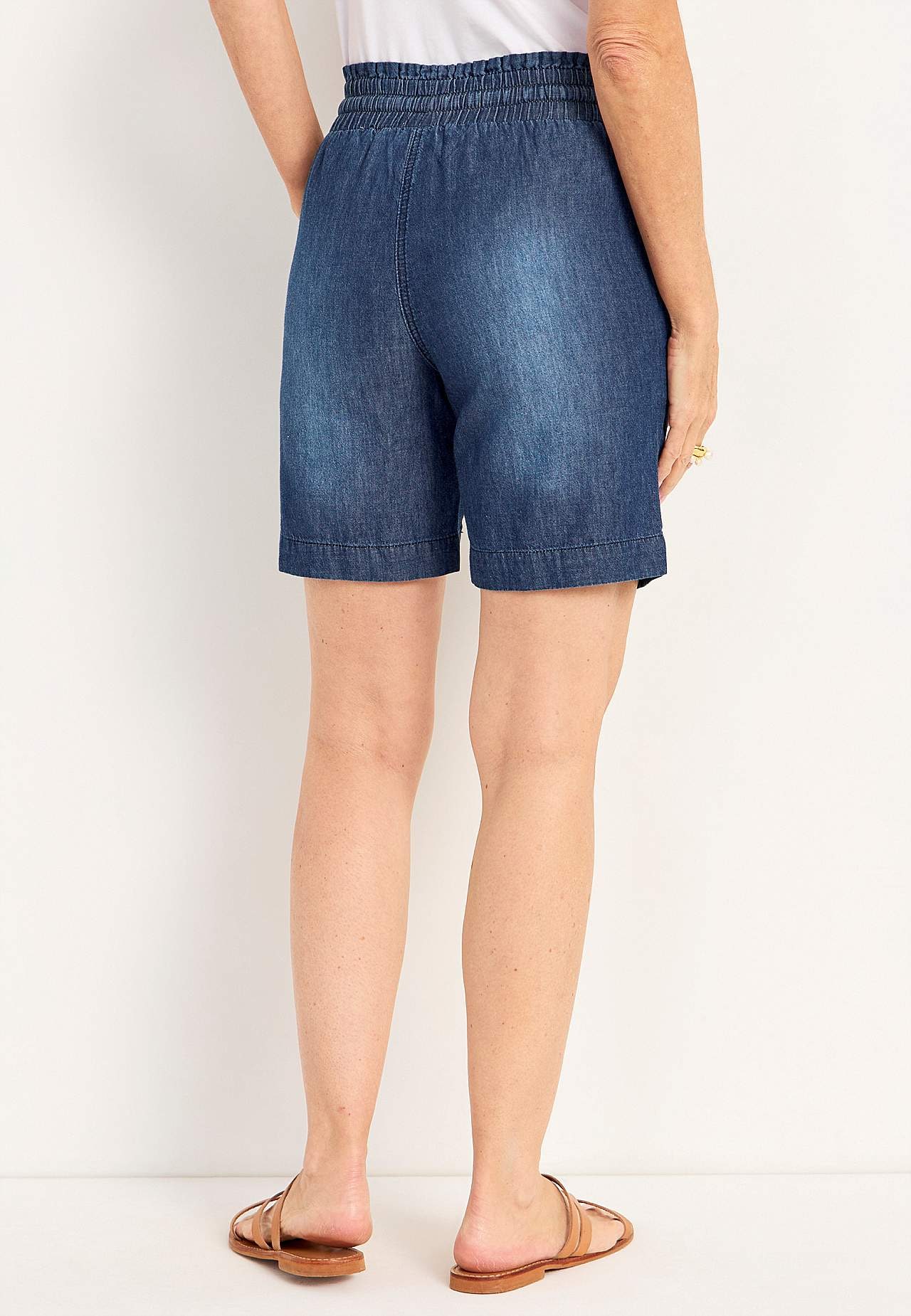 Shorts i tvättad denim Jade