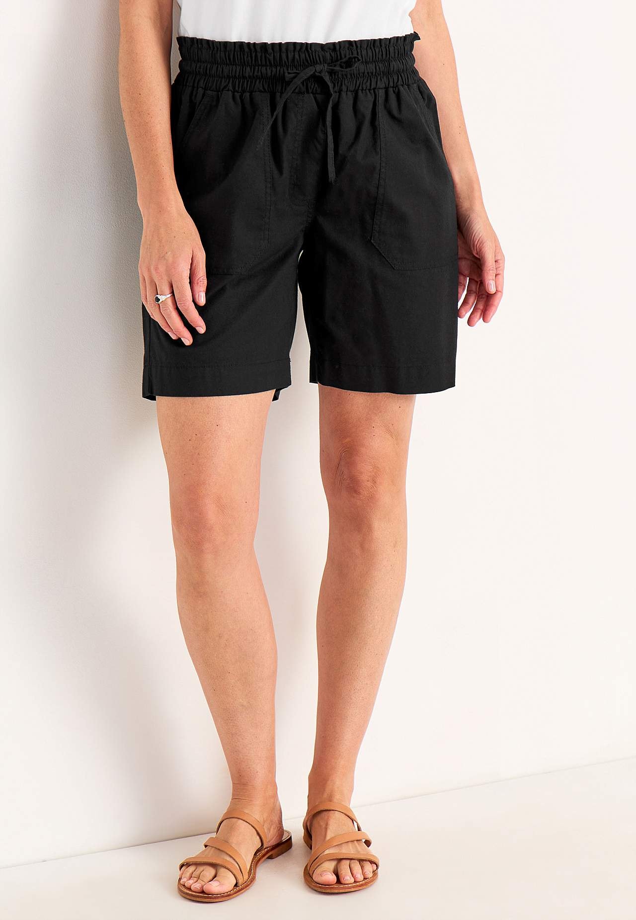 Shorts i tvättad bomull Jade