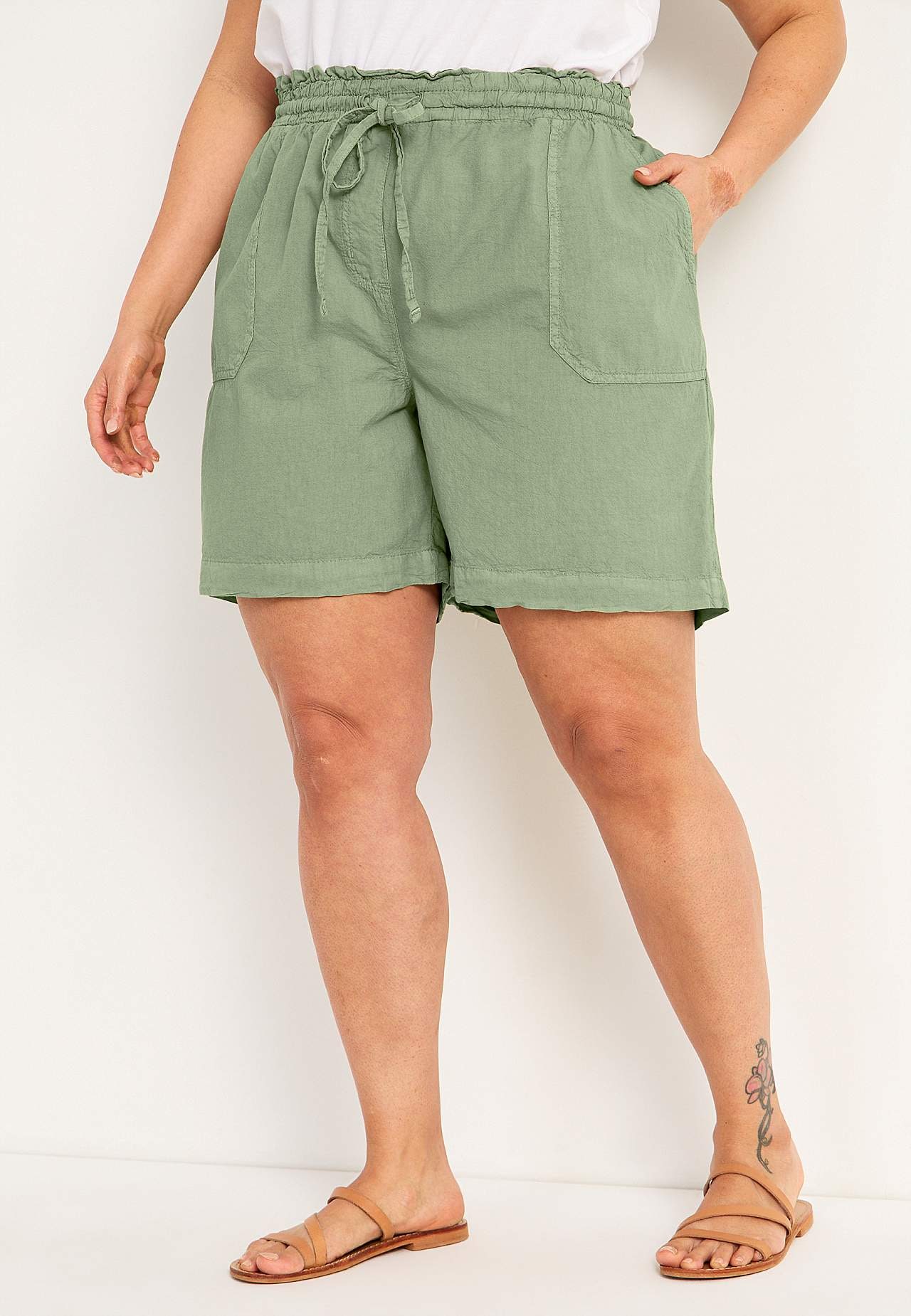 Shorts i tvättad bomull Jade