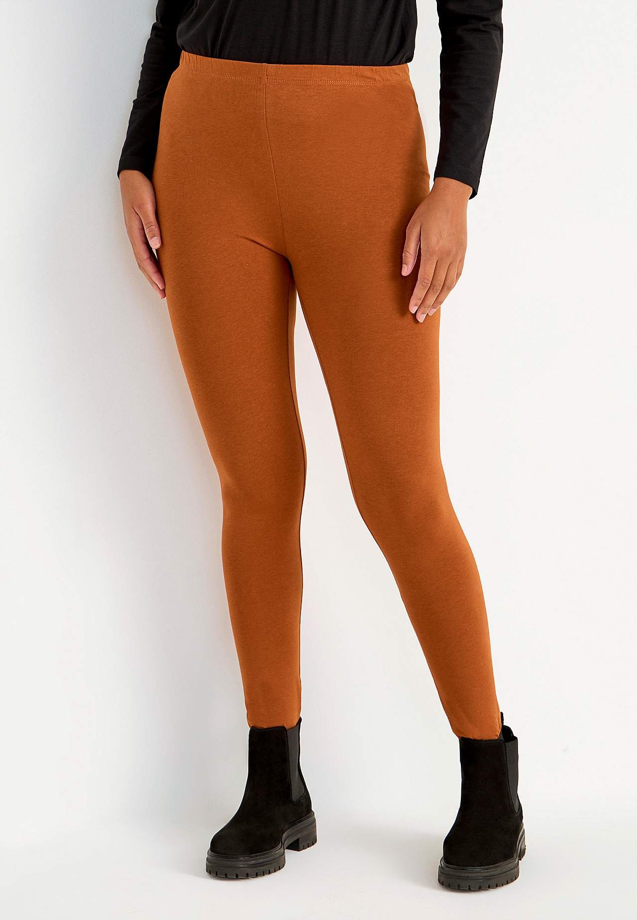 Leggings i bomull 2-pack