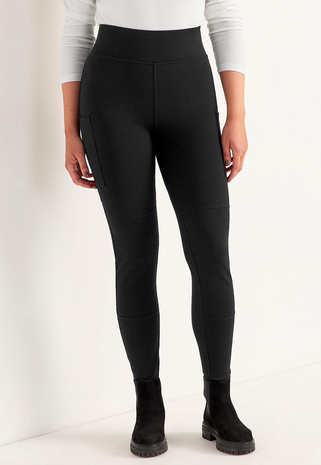 Leggings med sidfickor