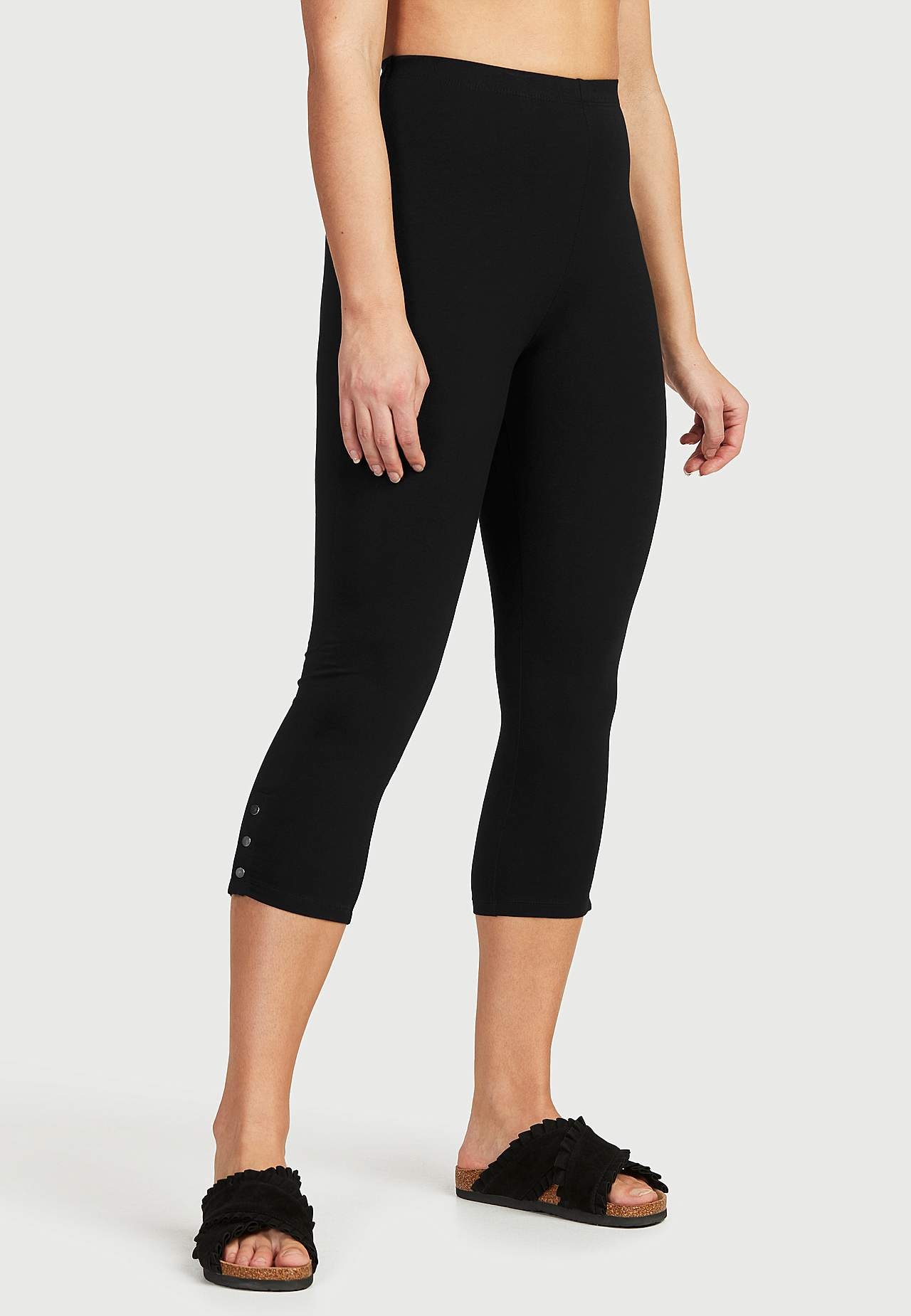 Caprileggings med fina knappdetaljer Milly 2-pack