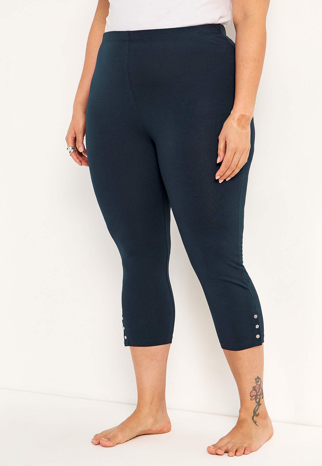 Caprileggings med fina knappdetaljer Milly 2-pack