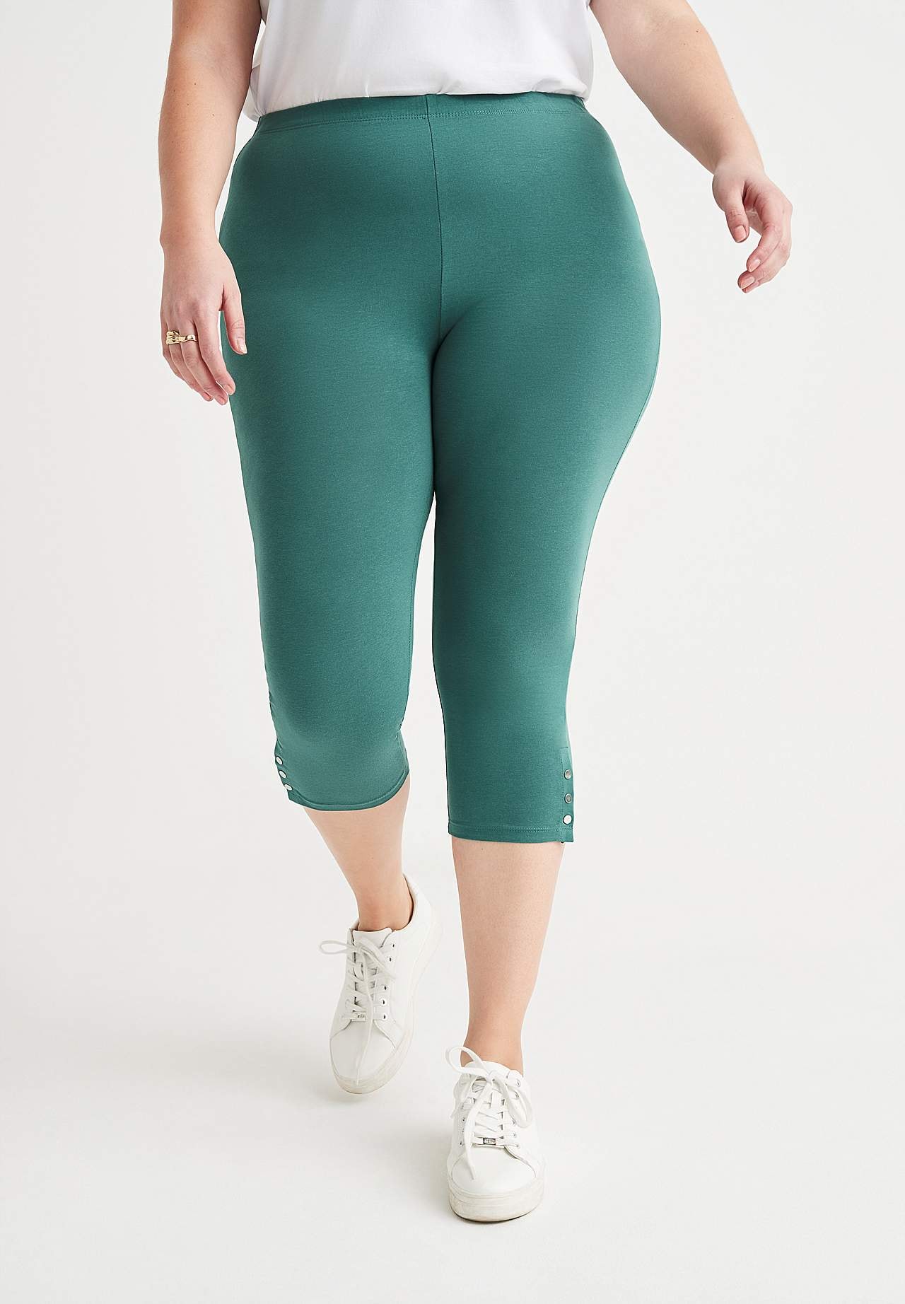 Caprileggings med fina knappdetaljer Milly 2-pack