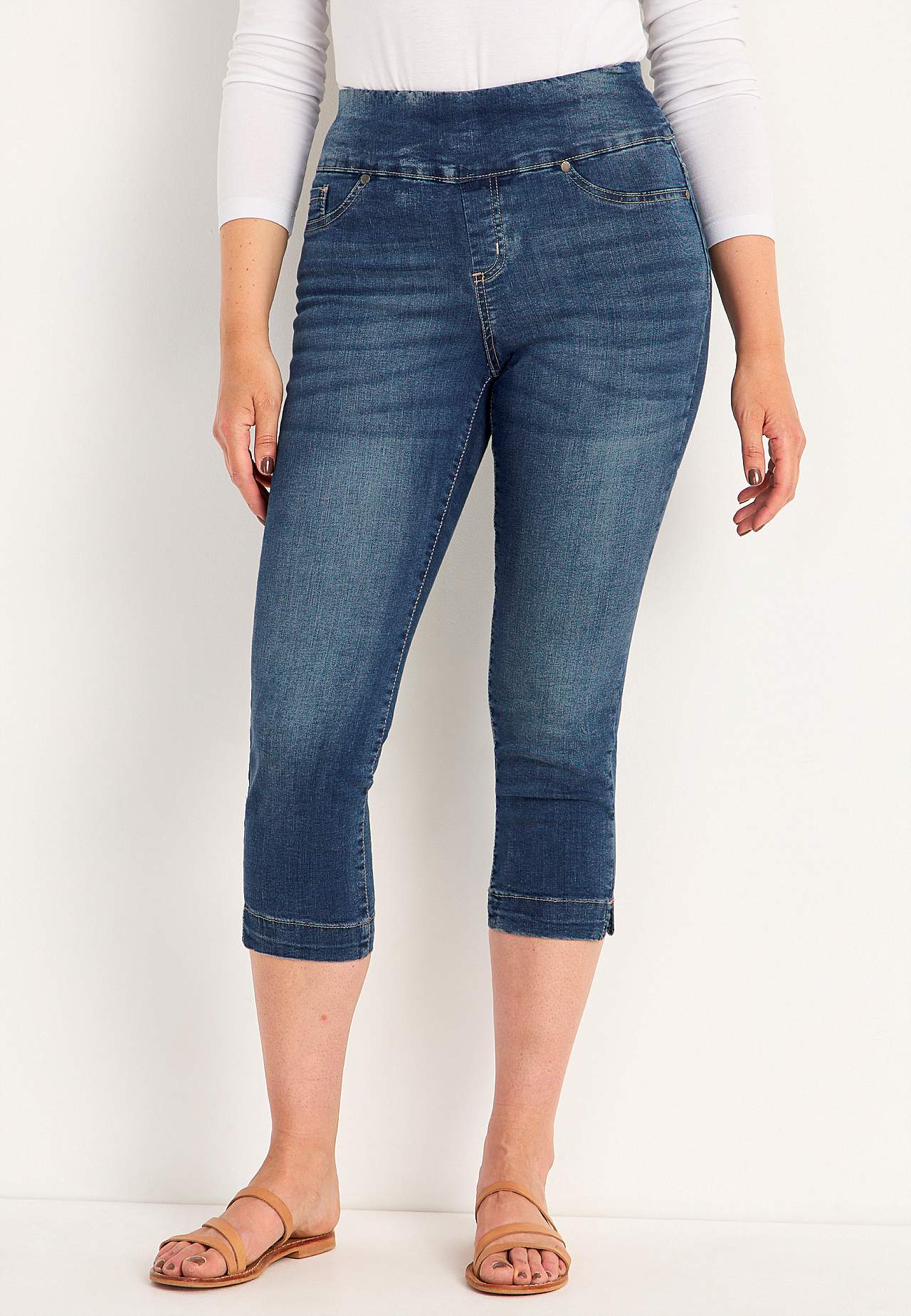 Supersköna caprijeggings i denim Elin