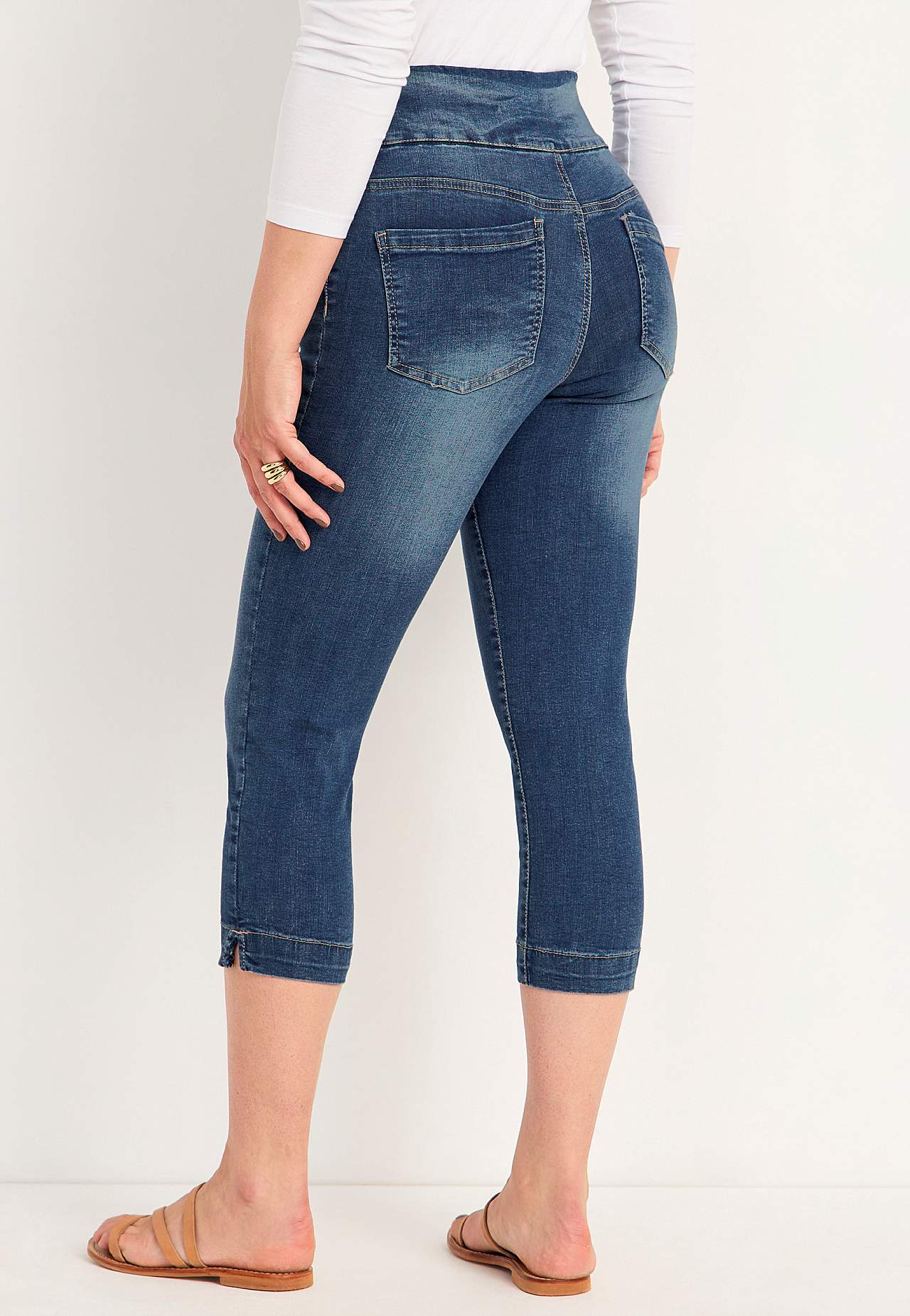 Supersköna caprijeggings i denim Elin