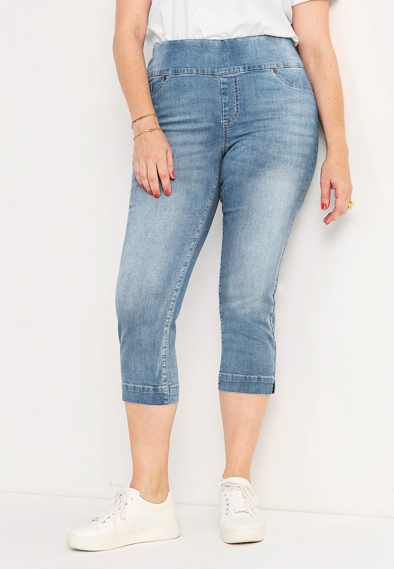 Supersköna caprijeggings i denim Elin