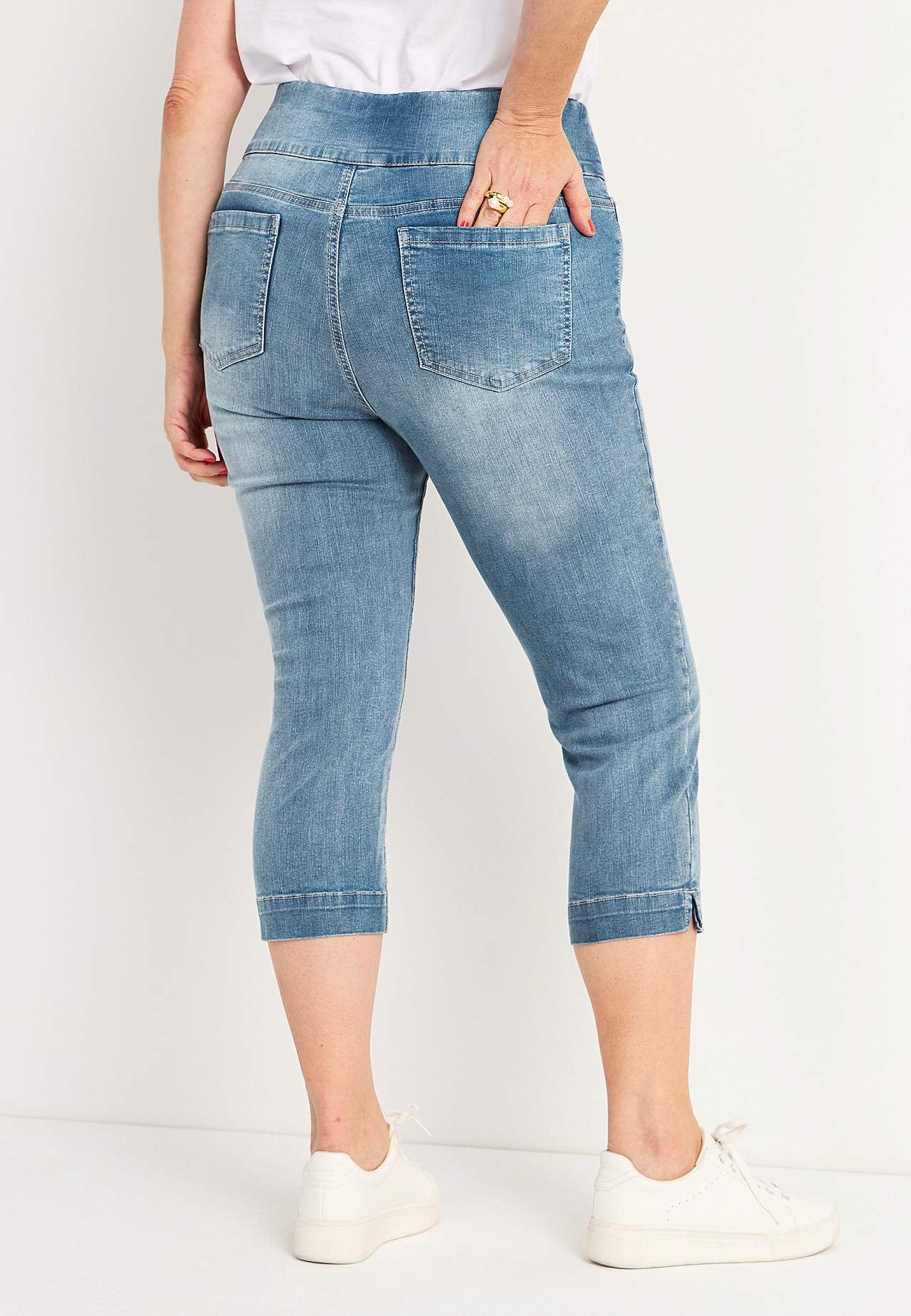 Supersköna caprijeggings i denim Elin
