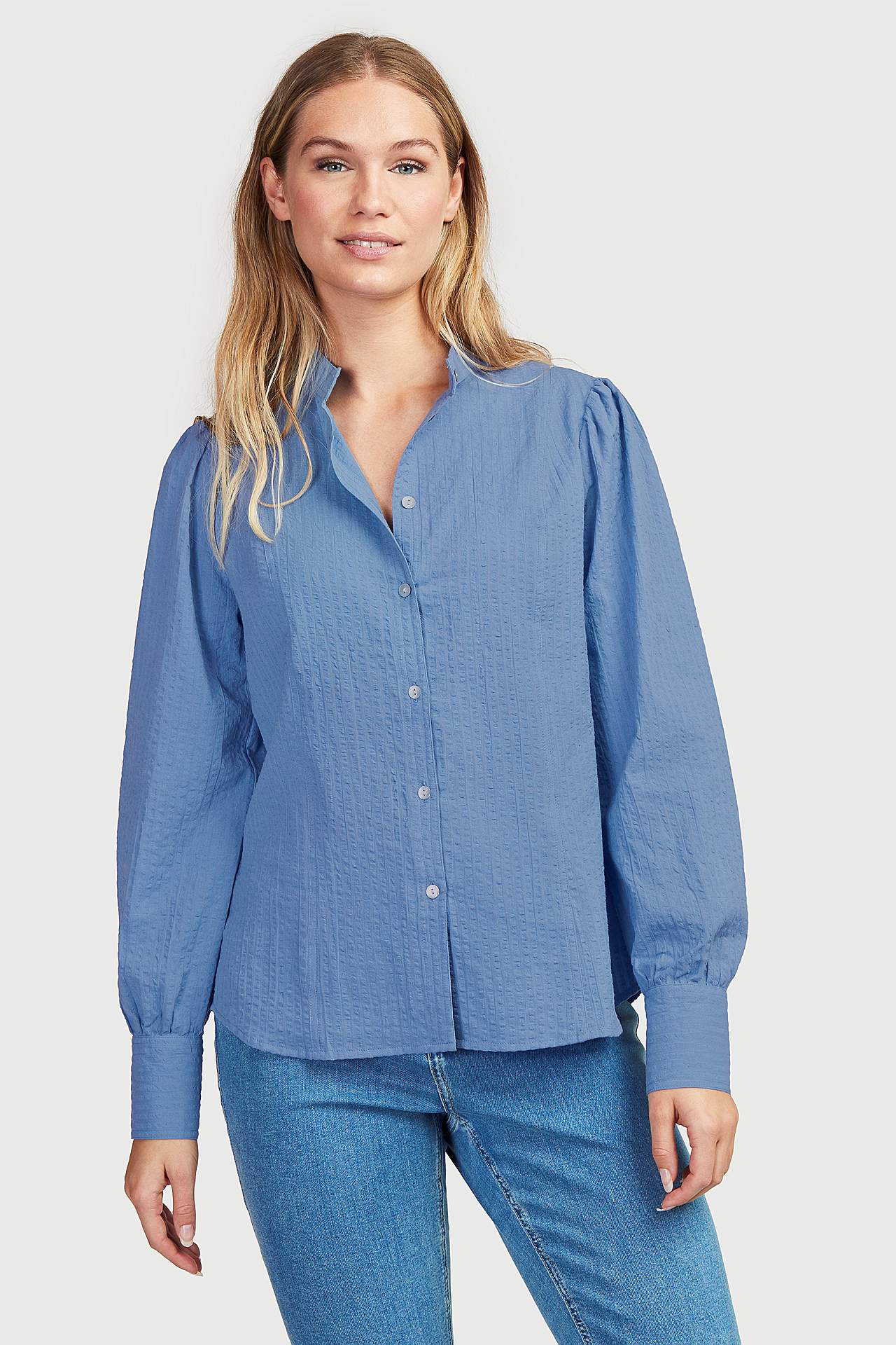 Blus i bäckebölja Lexi