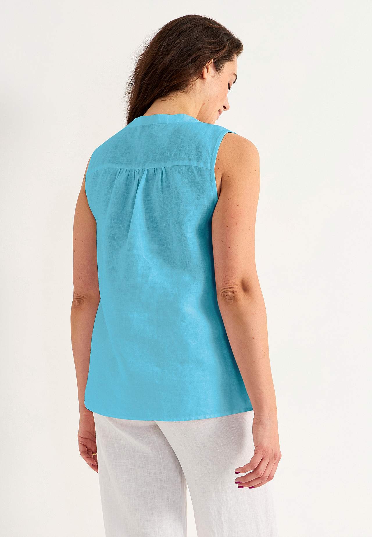 Linneblus Premium med ärmlös design
