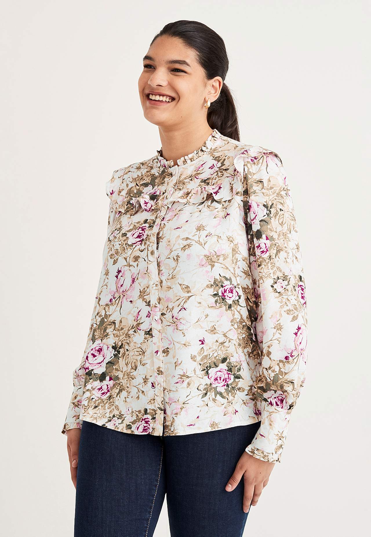 Mönstrad blus Laura