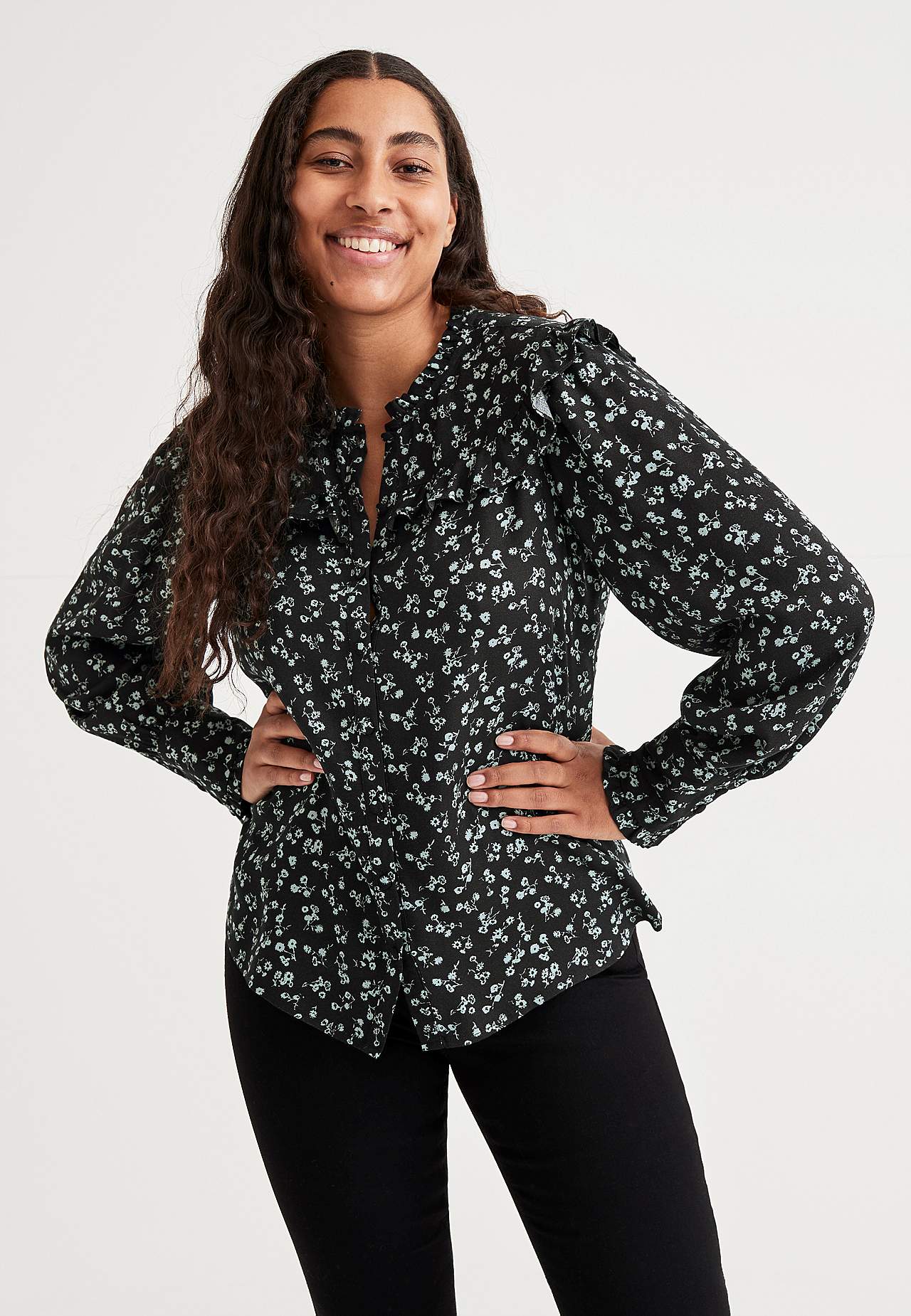 Mönstrad blus Laura