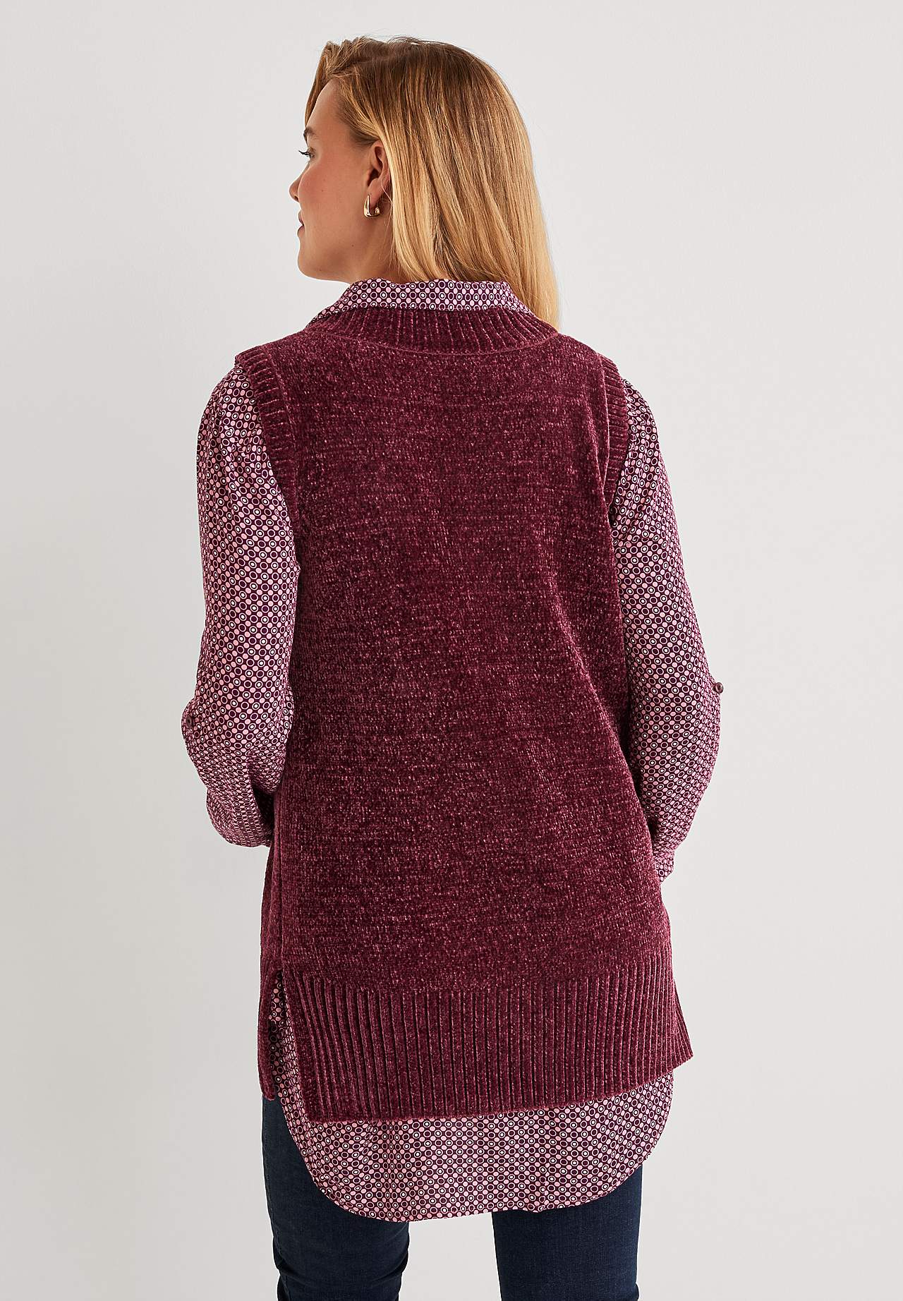Mjuk väst i chenille
