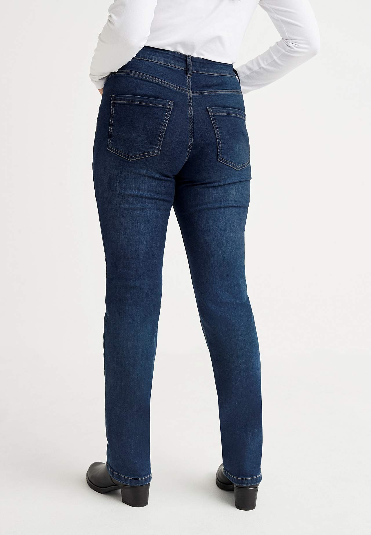 Stretchjeans med rakt ben - tre längder