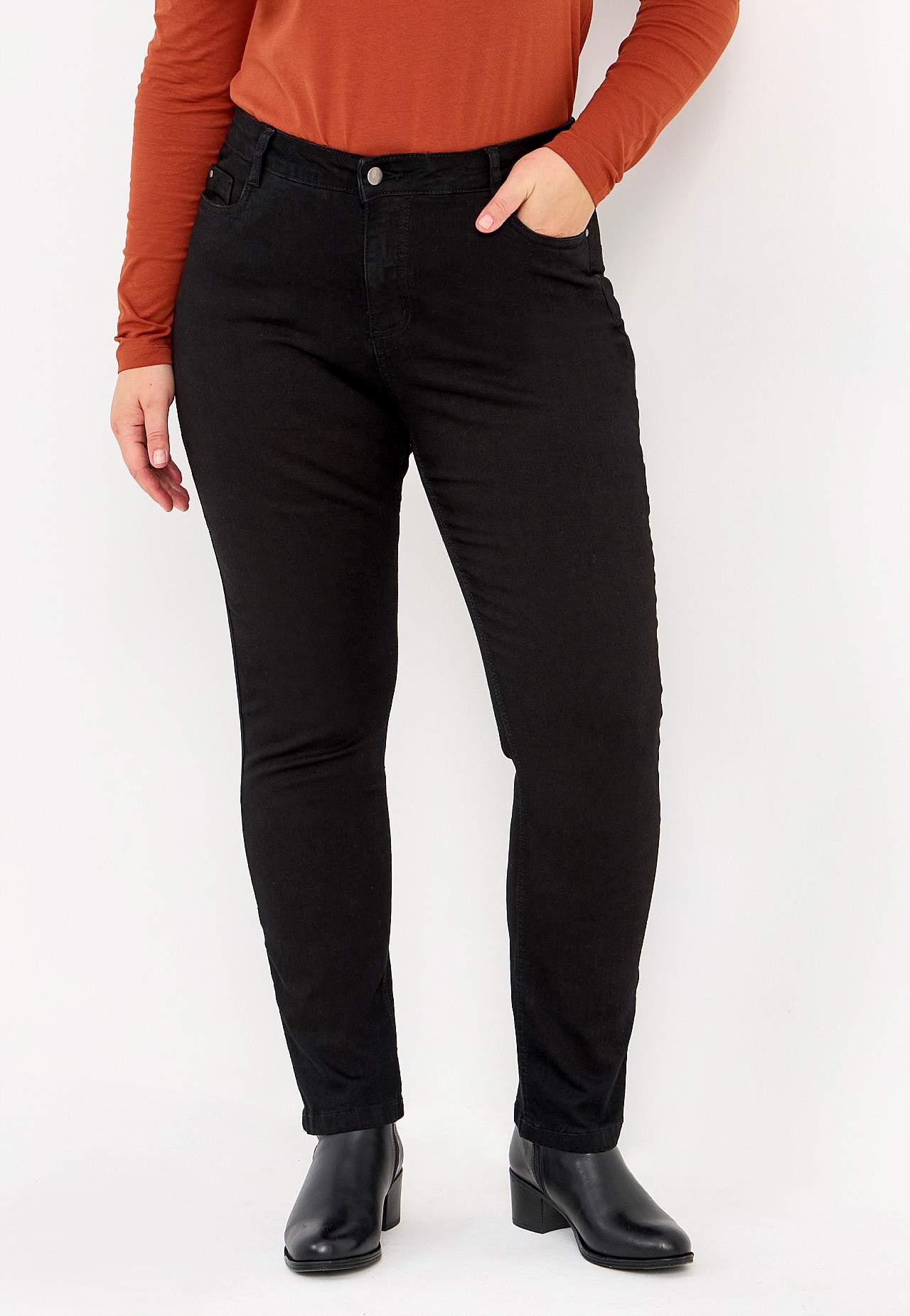 Stretchjeans med rakt ben - tre längder