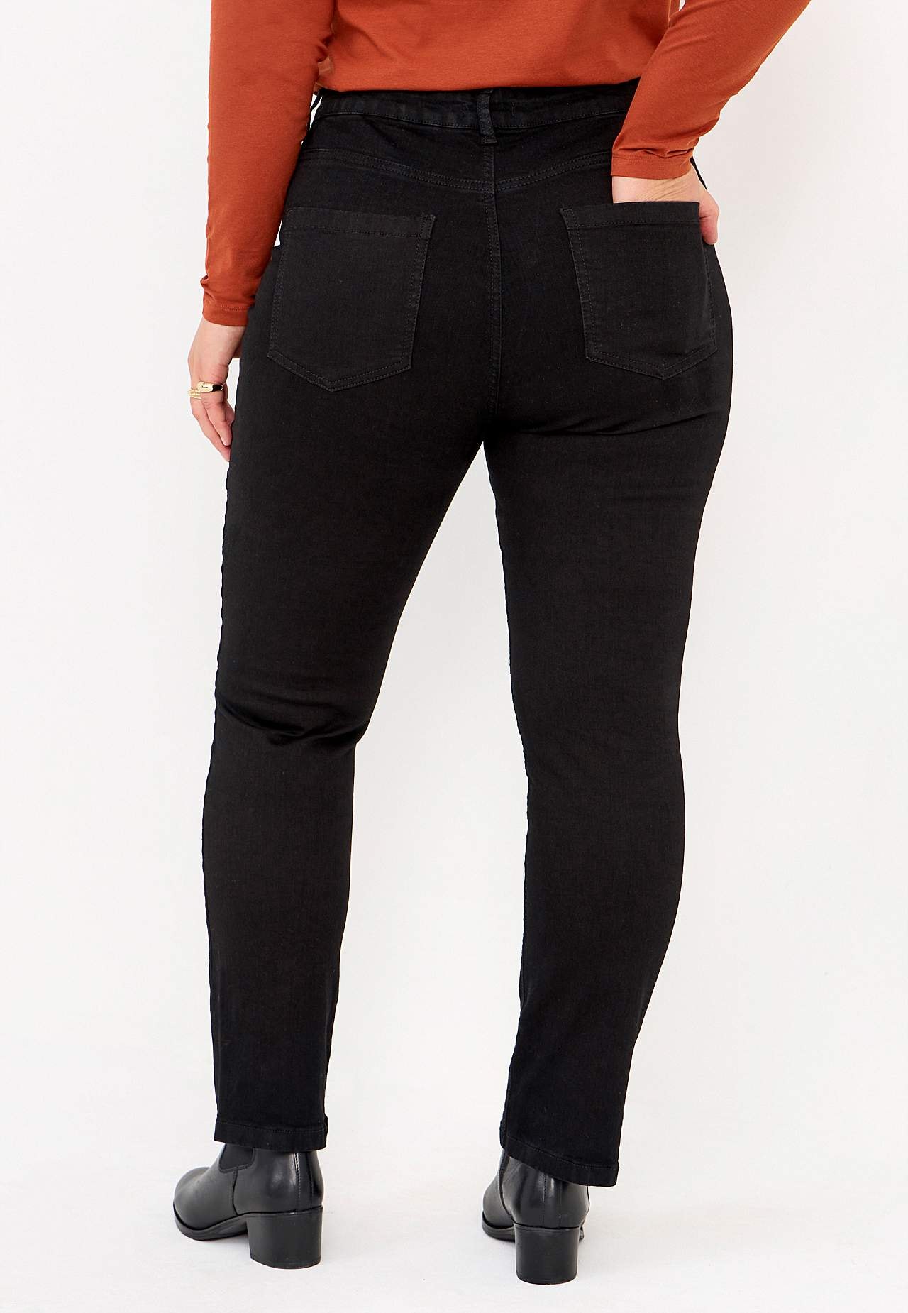 Stretchjeans med rakt ben - tre längder