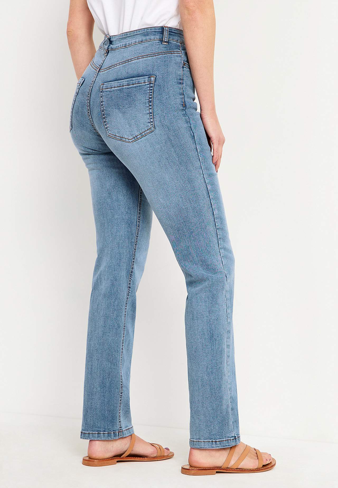 Stretchjeans med rakt ben - tre längder