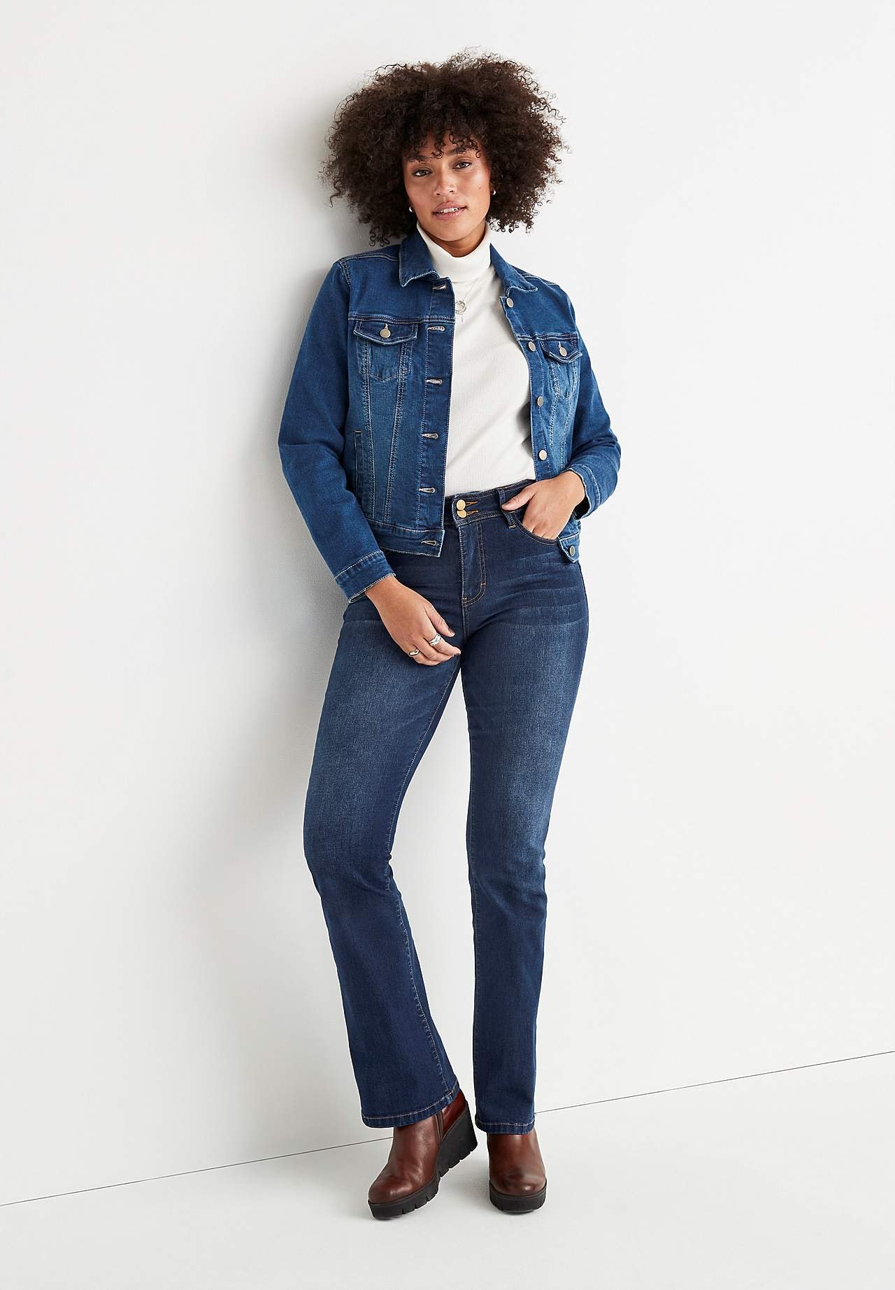 Superstretchiga shapingjeans med bootcut