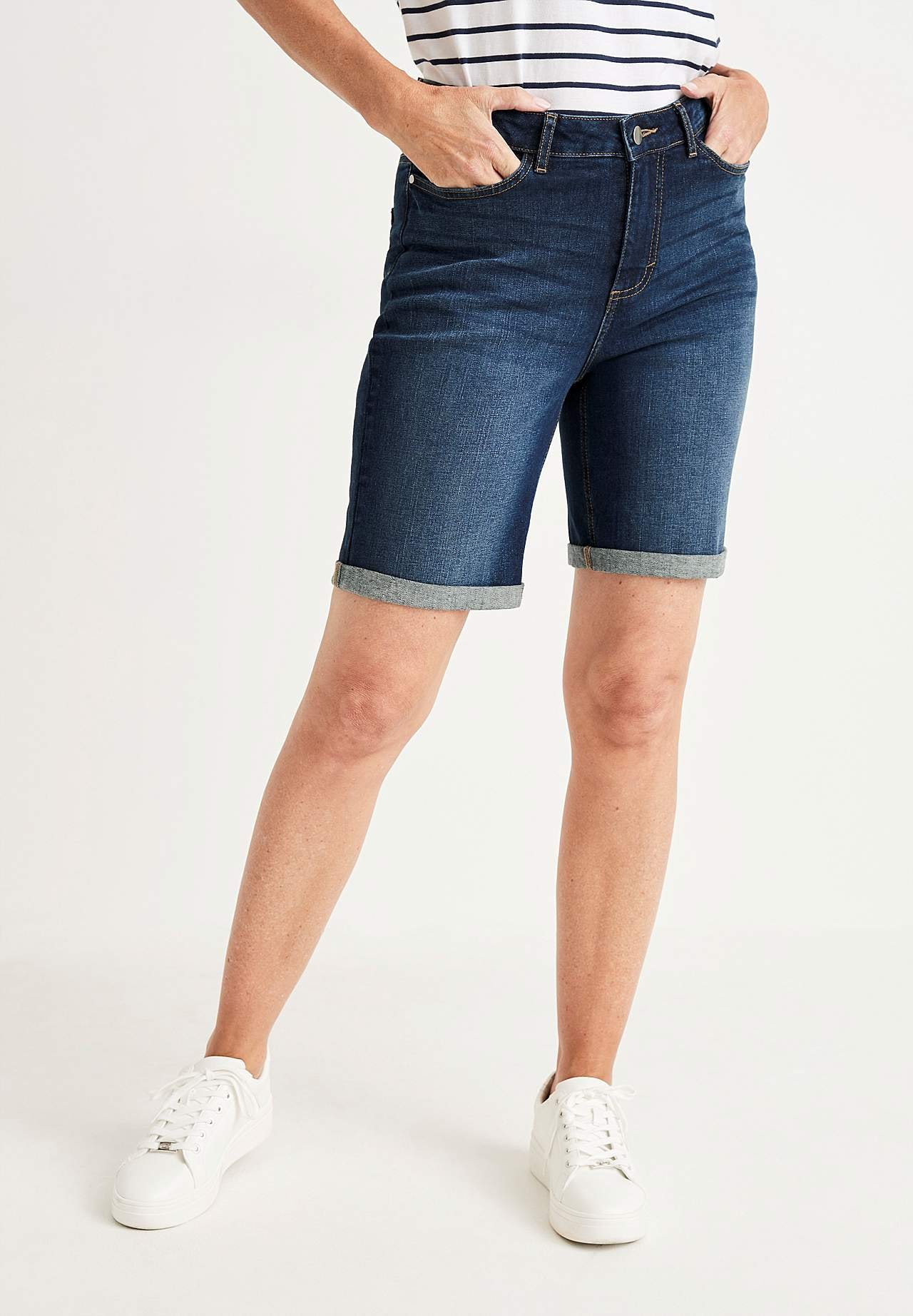 Jeansshorts med bekväm stretch
