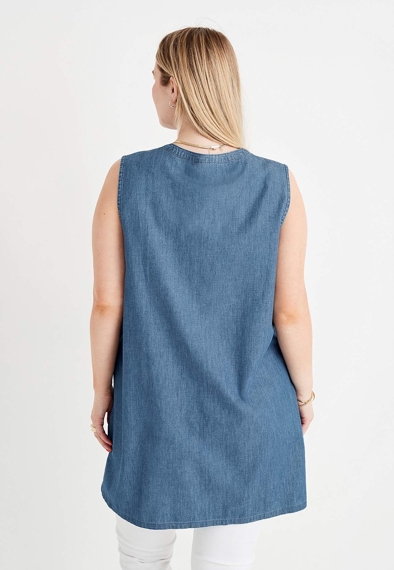 Ärmlös denimtunika Elsy