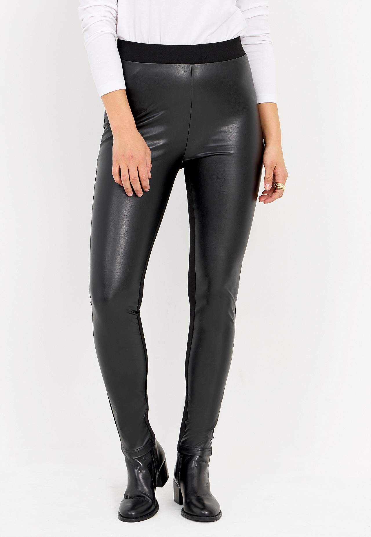 Leggings med coatad framsida