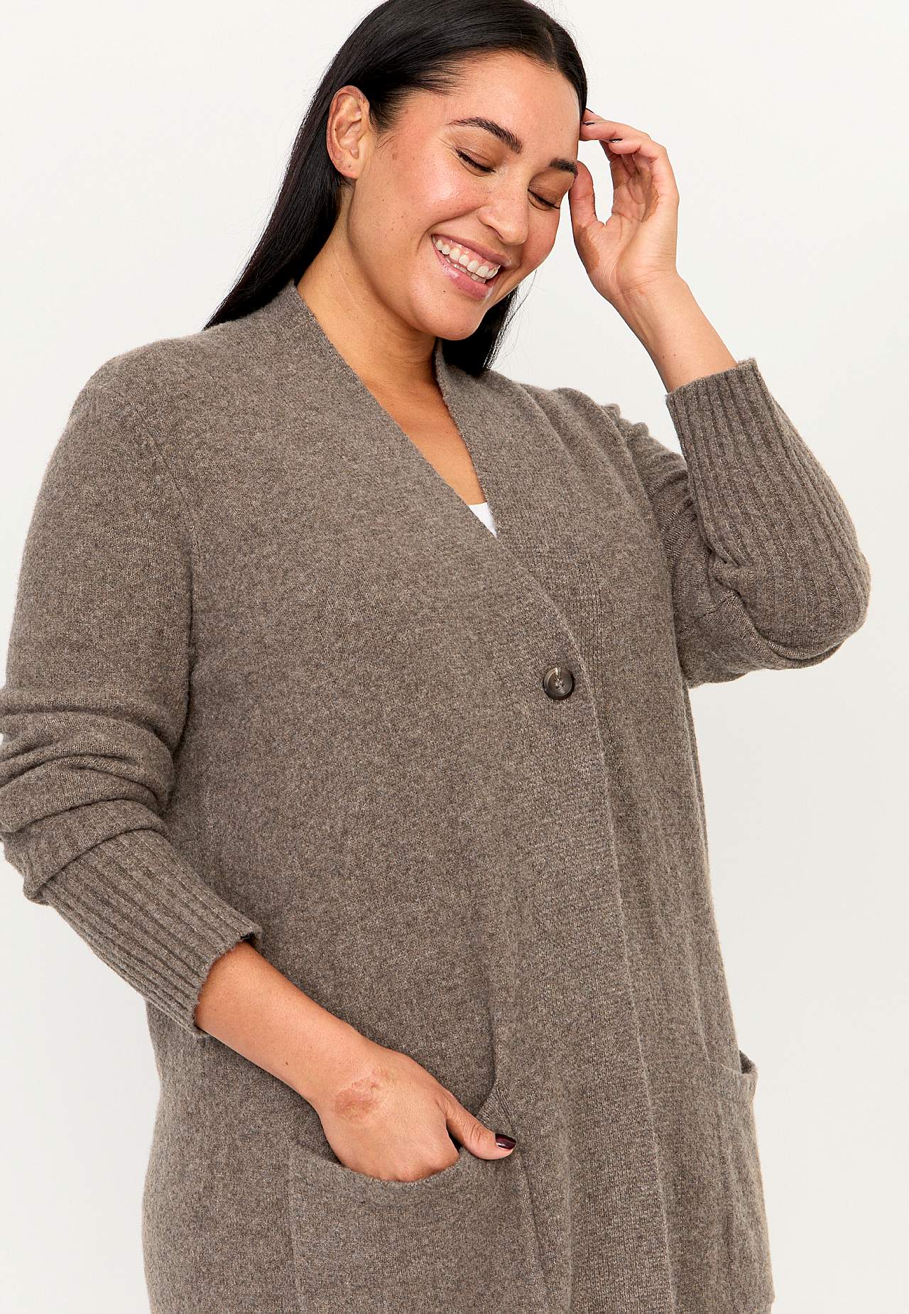 Mjuk, lång cardigan Harriet