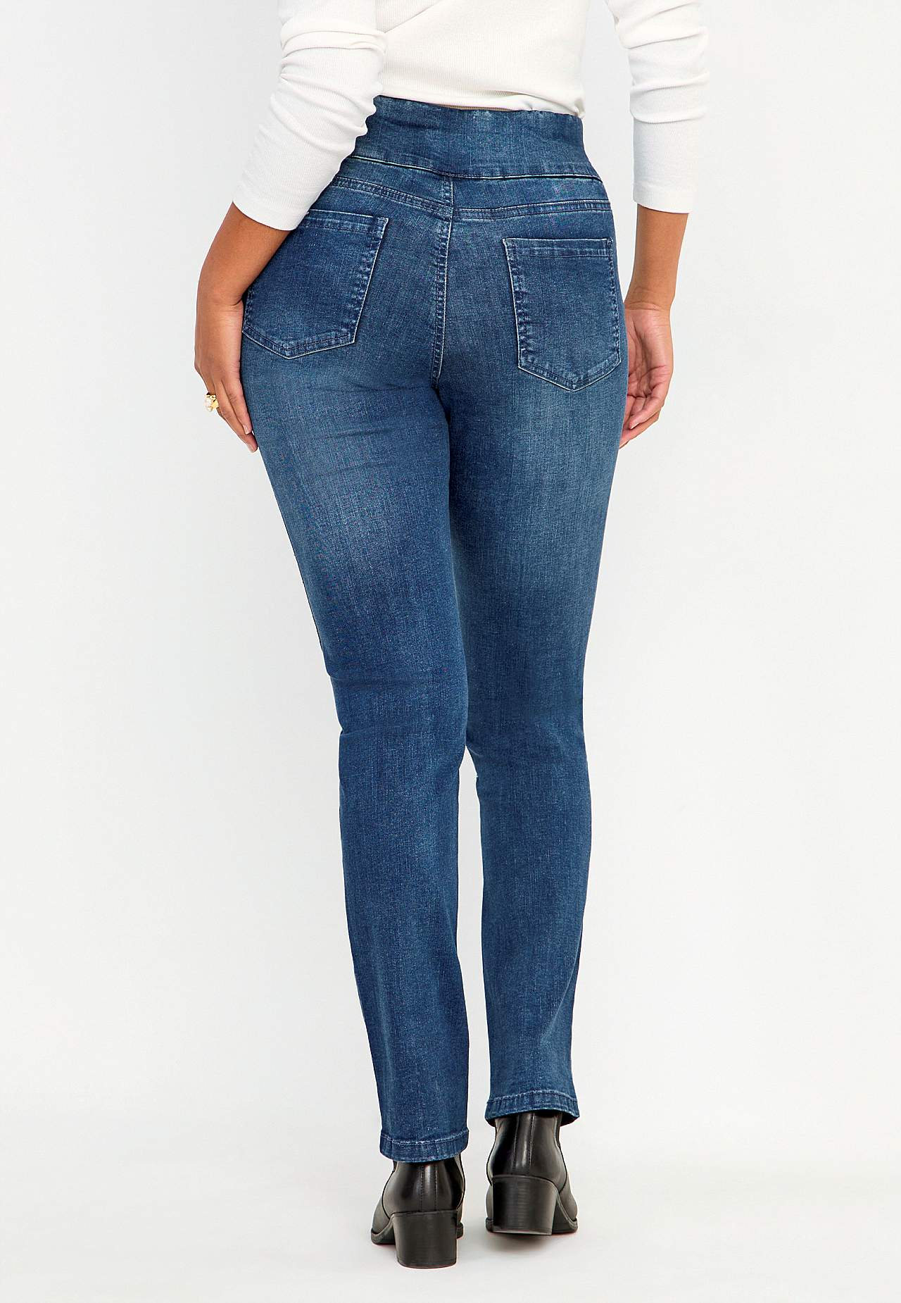 Stretchiga jeggings med strassdetaljer