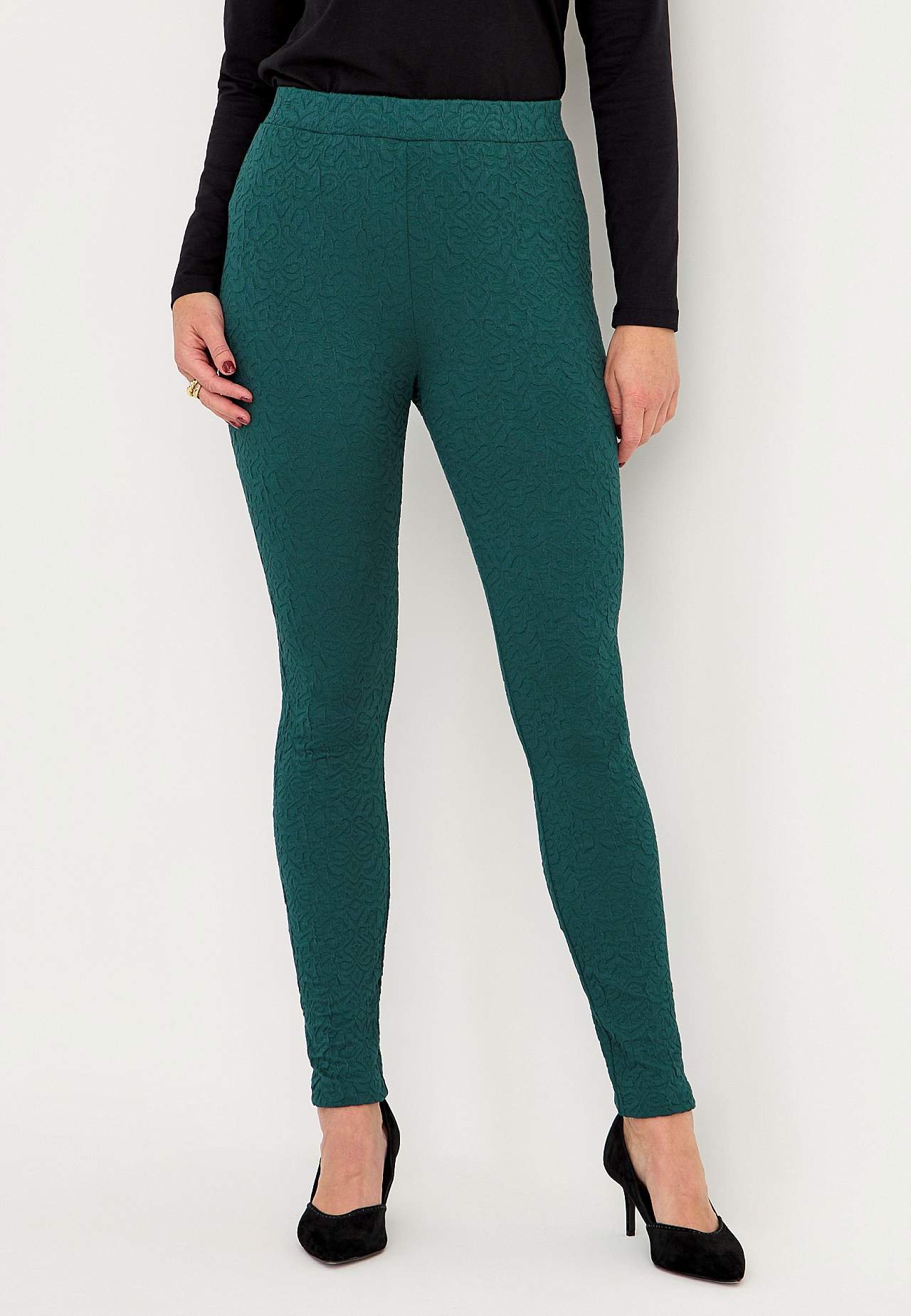 Leggings med strukturmönster
